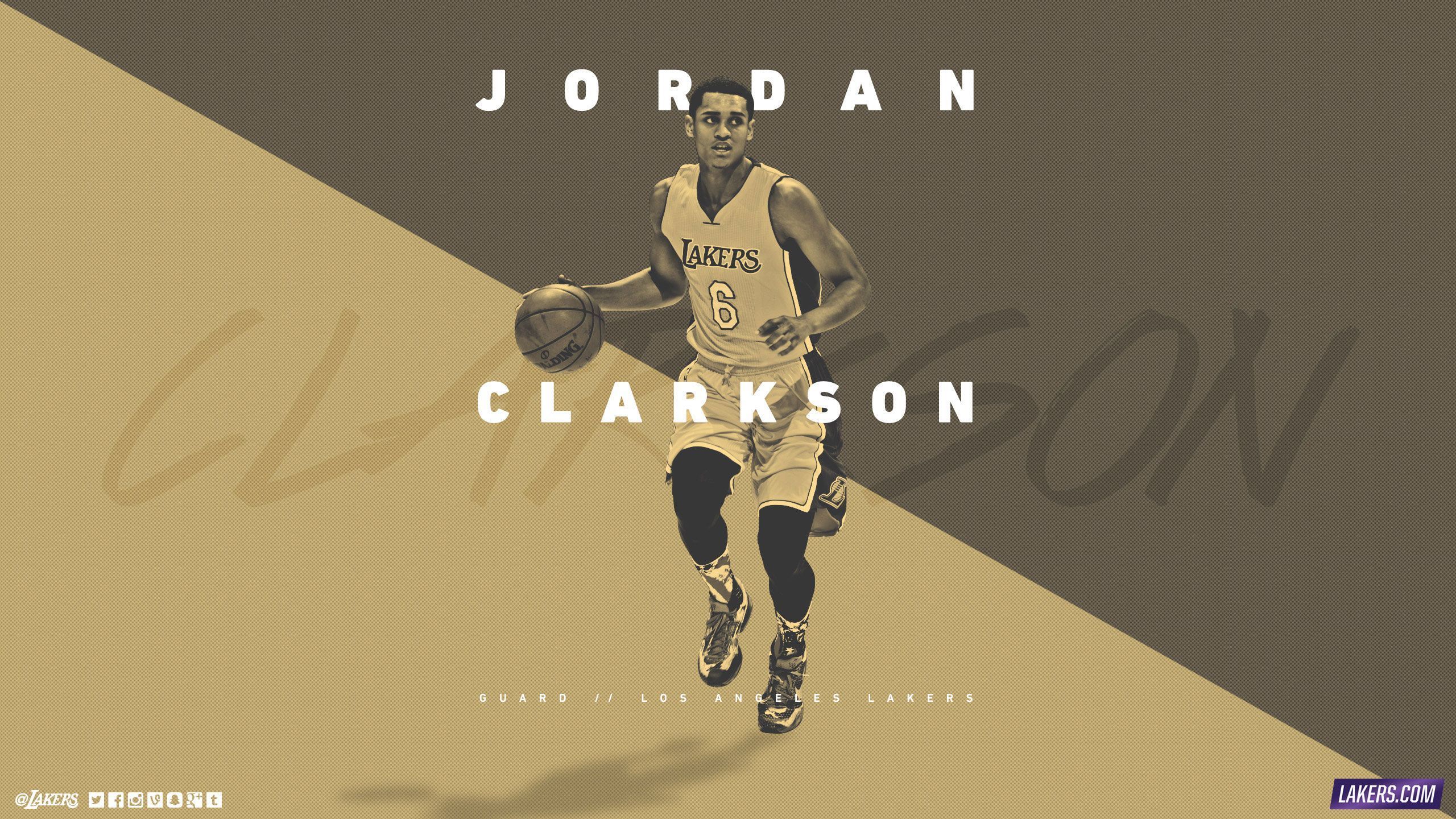2560x1440 Free download Jordan Clarkson LA Lakers 2015 16 Wallpaper Basketball Wallpaper at [2560x1440] for your Desktop, Mobile & Tablet. Explore Lakers Wallpaper 2016. Lakers Championship Wallpaper, Free Lakers Wallpaper, Lakers Wallpaper