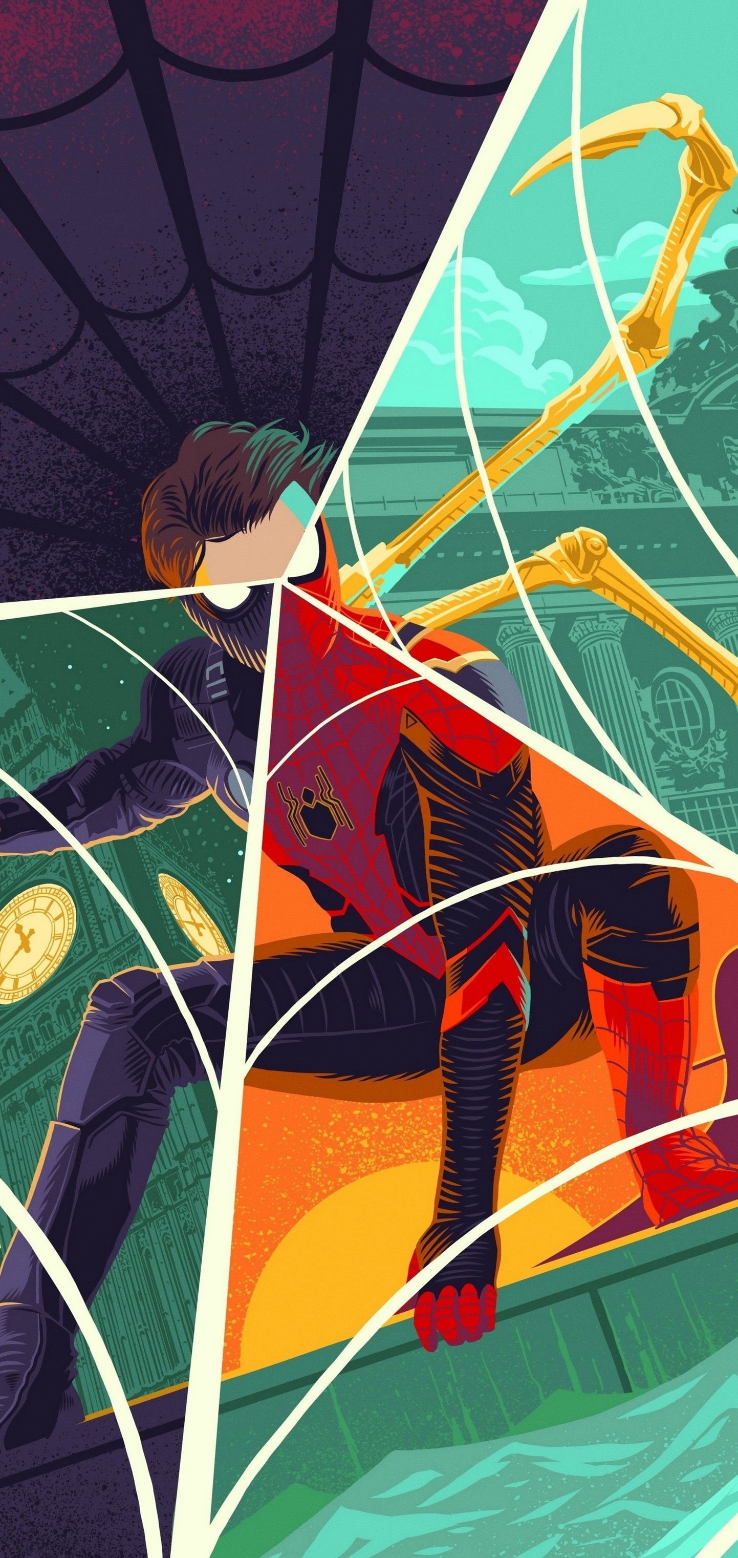 1442x3042 Spiderman Far from Home Abstract art