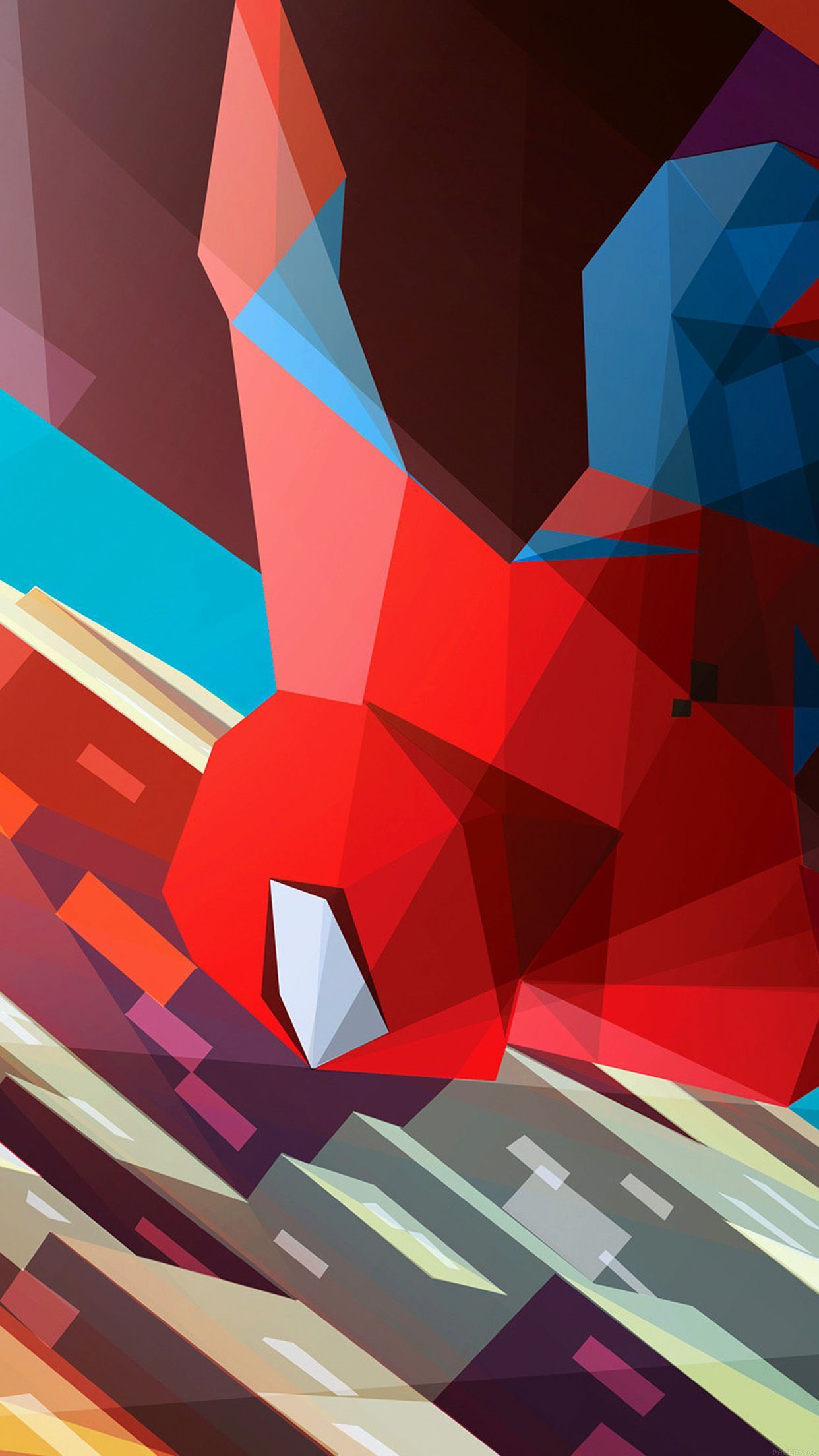 1242x2208 spiderman art illust vector