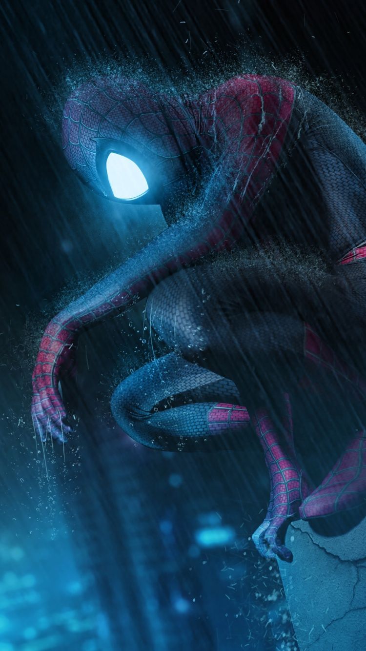 750x1334 Spider Man Wallpaper 4K, Neon, Marvel Superheroes, Cosplay