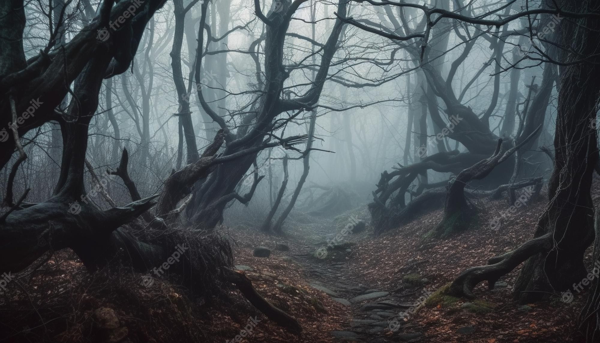 2000x1143 Scary Forest Image