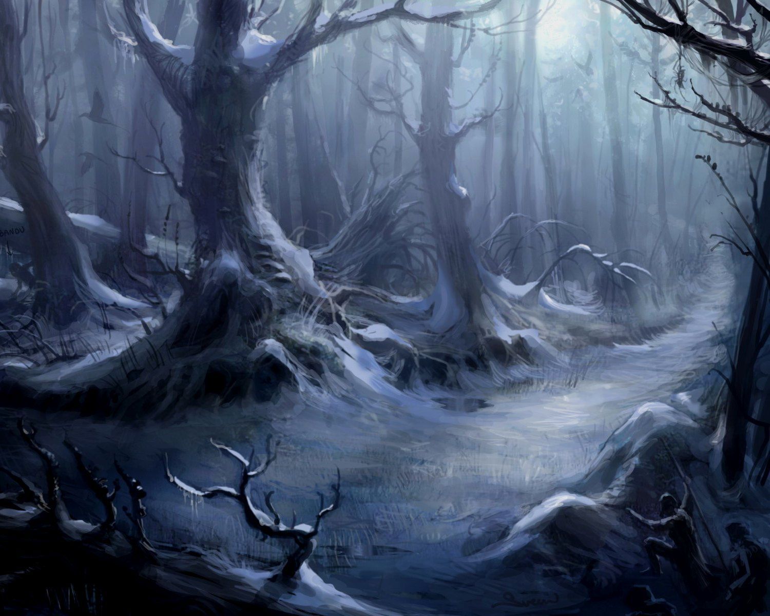 1500x1200 Halloween Woods Wallpaper