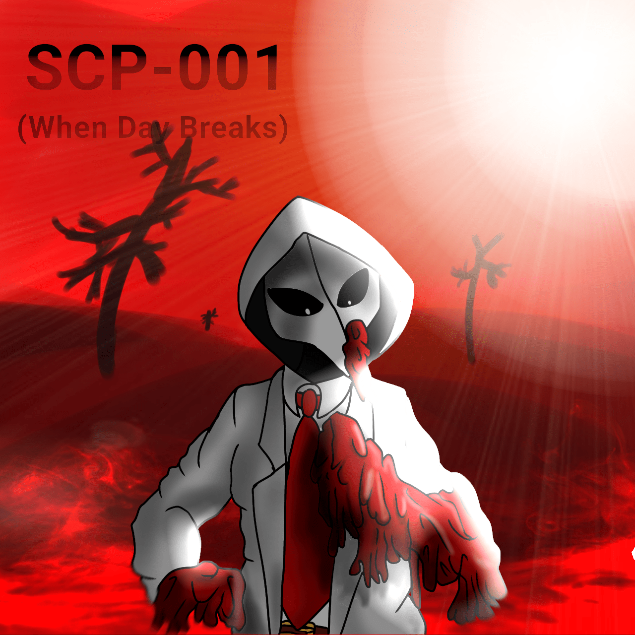 1280x1280 Come Outside, Guys. It's So Beautiful Out Here! Just A Quick Doodle I Did With My OC And SCP 001 (When Day Breaks)