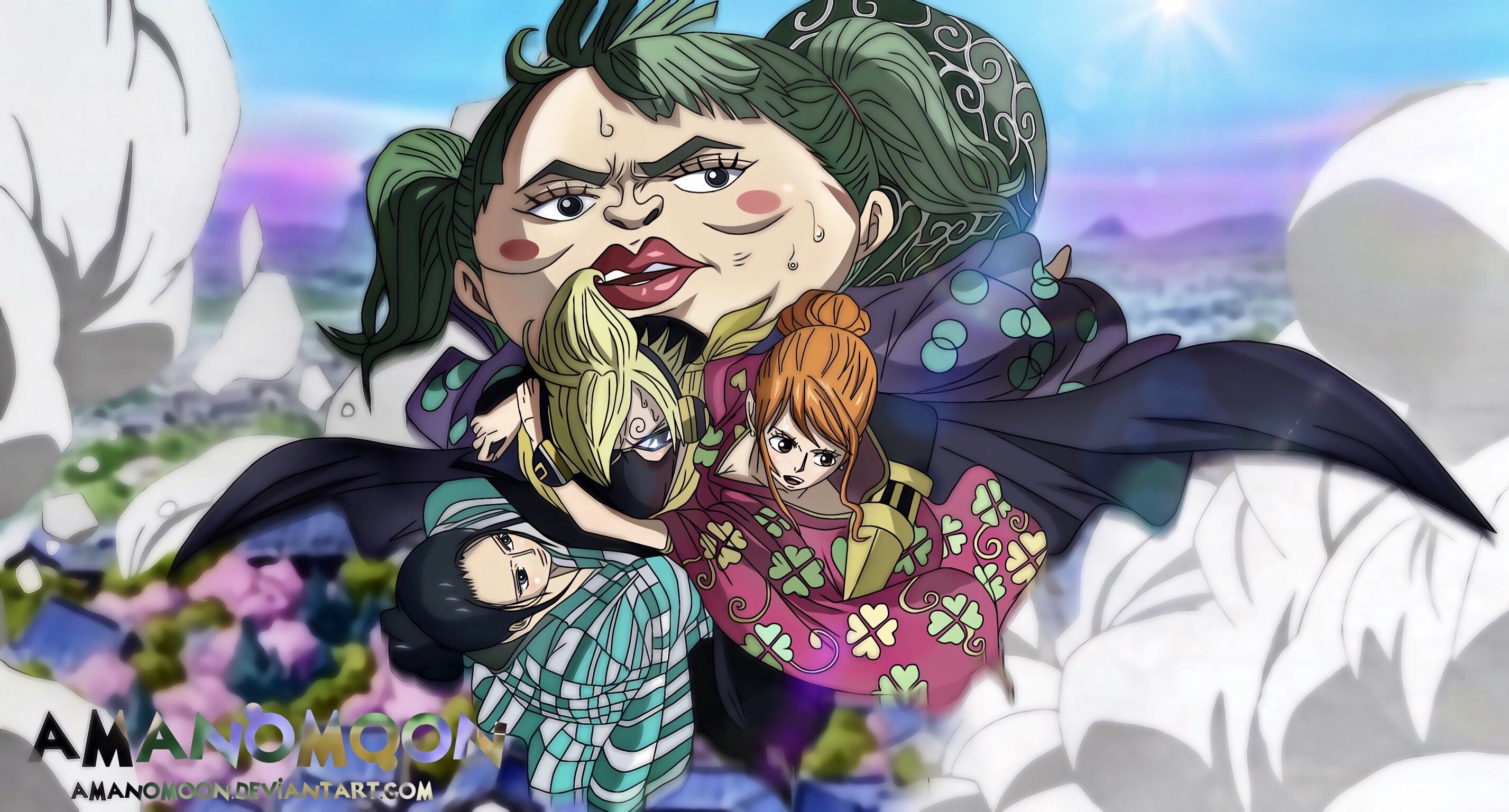2854x1536 Nami One Piece Nico Robin Sanji One Piece Shinobu One Piece Wallpaper:2854x1536