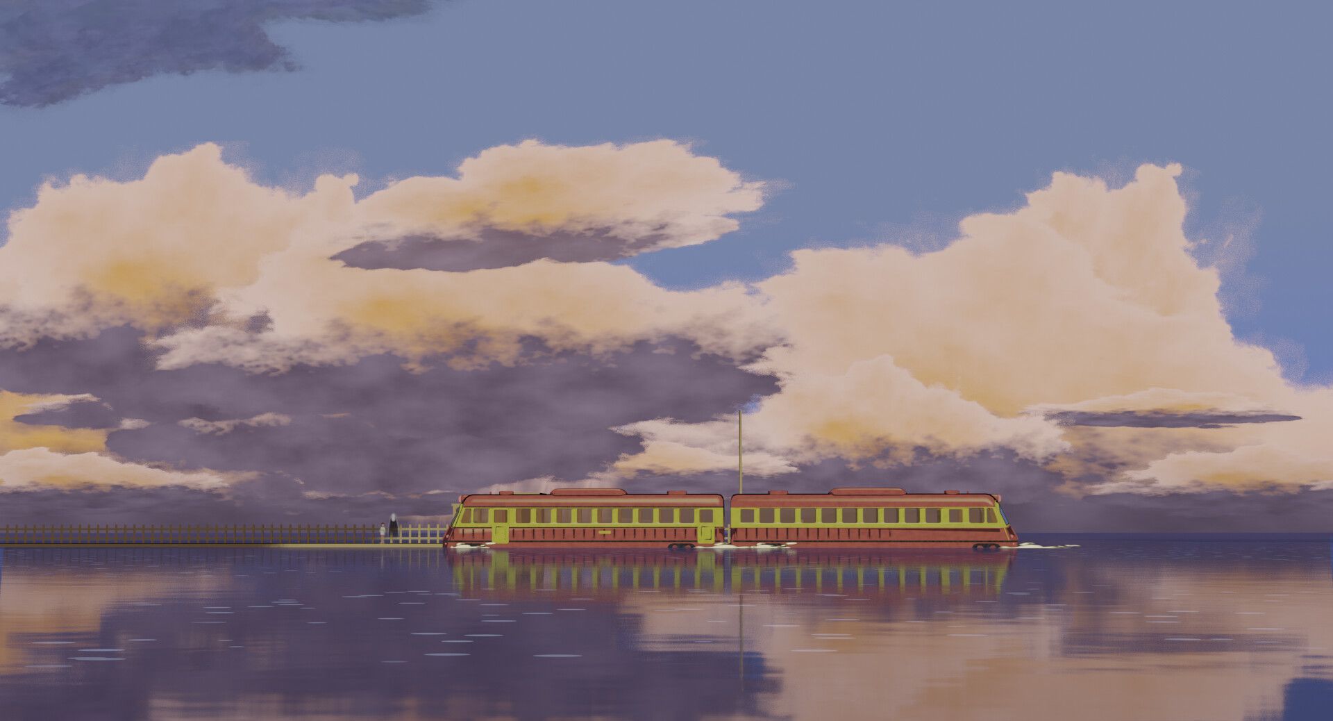 1920x1038 'Spirited Away' 3D Animation in Blender [Perfect Loop]