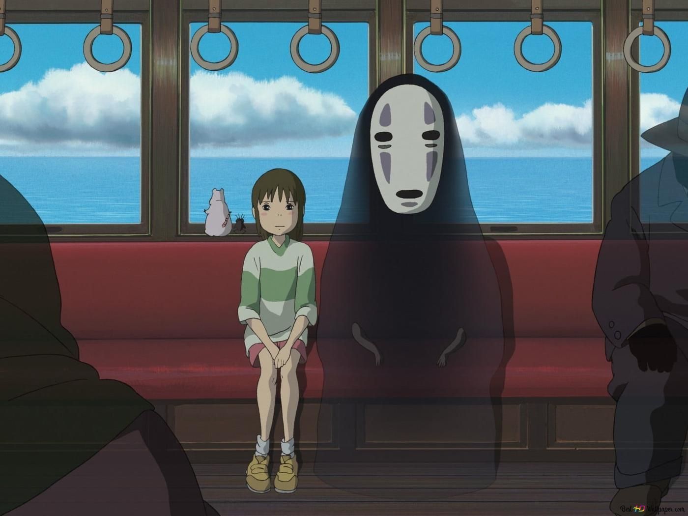 1400x1050 Anime And No Face Journey At The Train HD Wallpaper Download