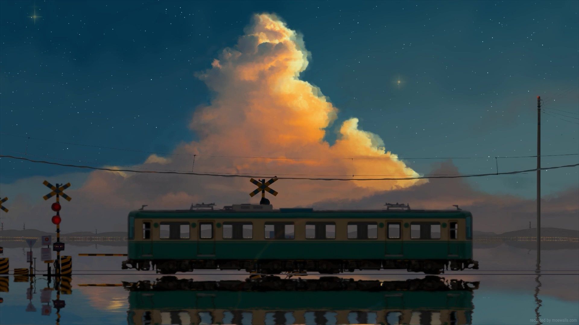 1920x1080 Sea Train Line Live Wallpaper