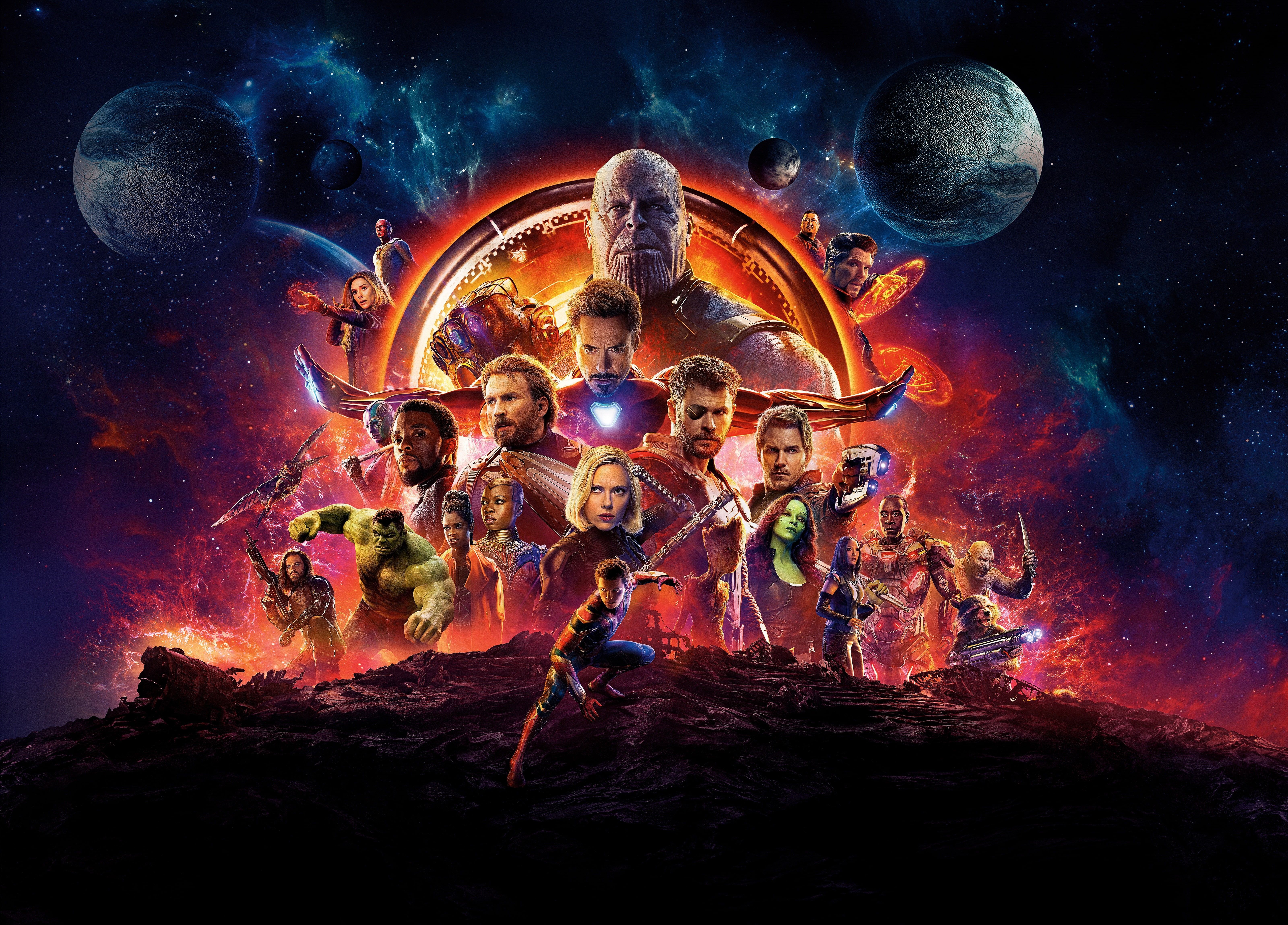 6400x4600 Wallpaper / Black Color, Mother, Dark, Vin Diesel, Fantasy, MARVEL, Space, Males, Creativity, Hell, Avengers Star Lord, Rocket, Bucky, Computer Graphic, Fire Phenomenon Free Download