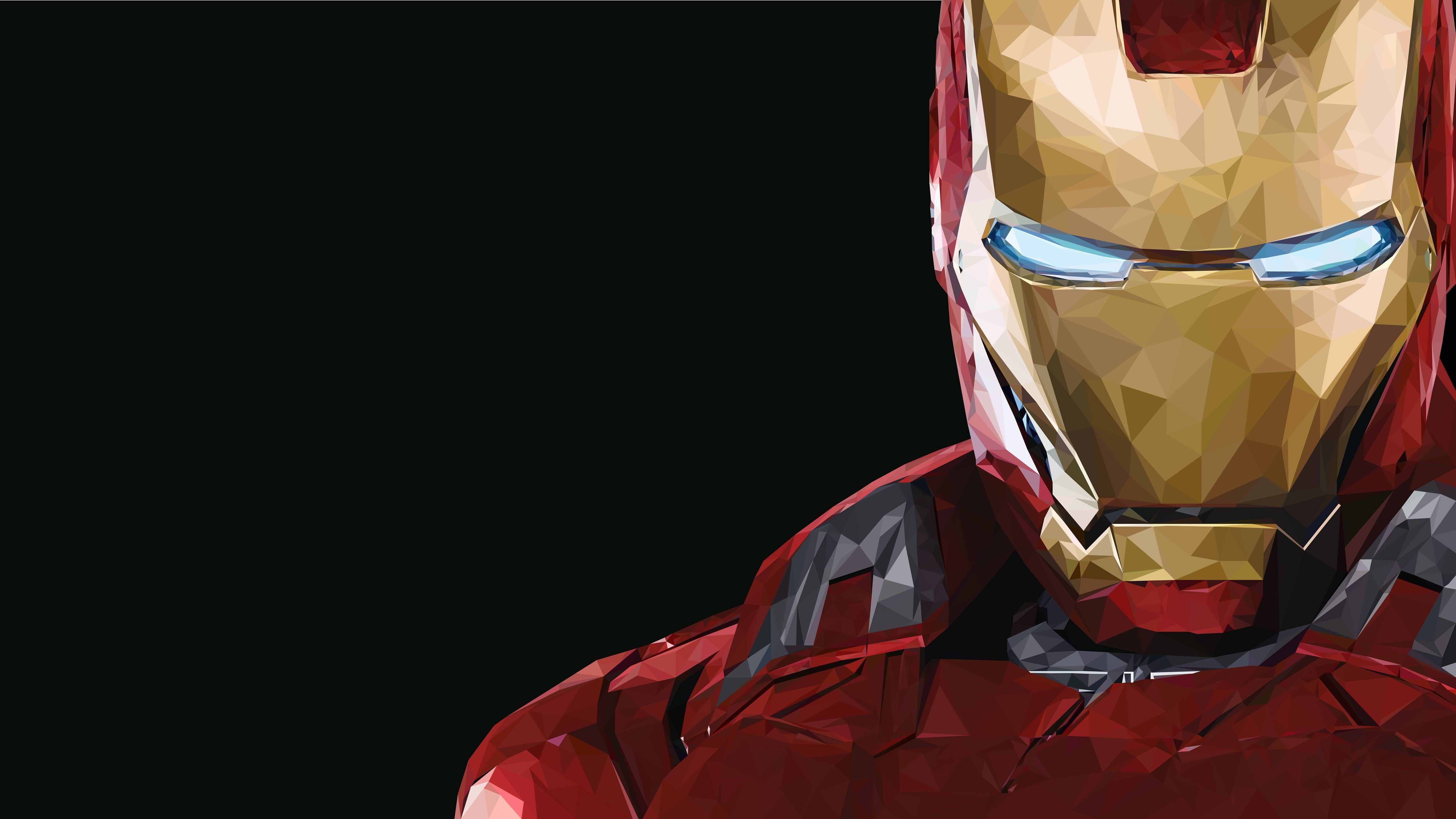 5000x2813 Iron Man Mark 43 Wallpaper, Marvel Comics, Copy Space, Black Background