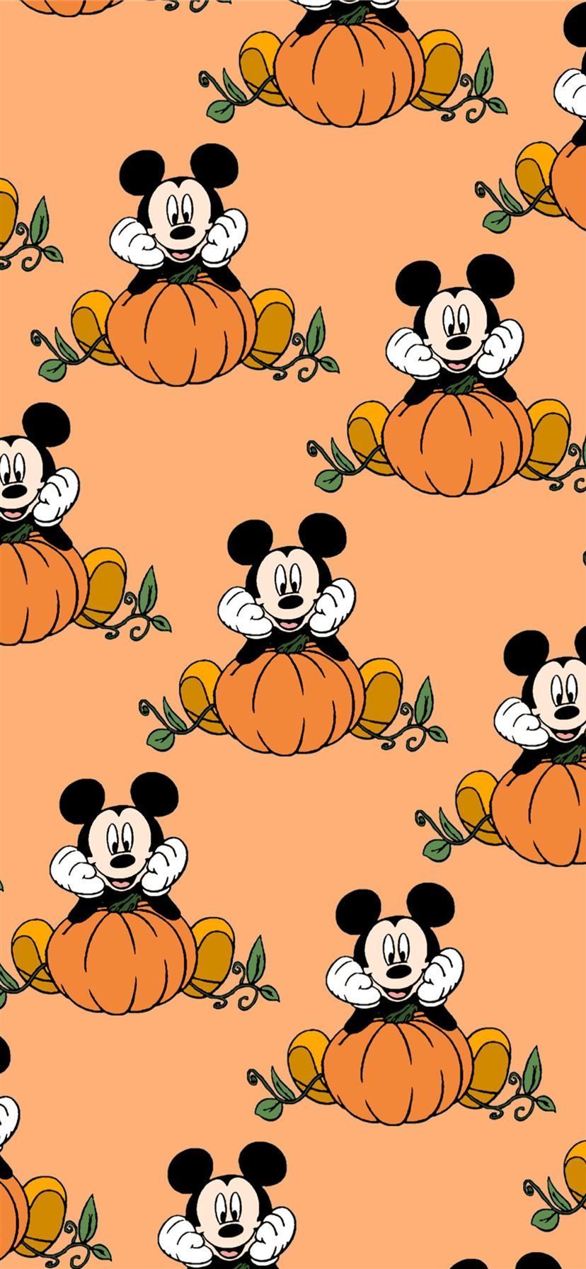 828x1792 Cute Disney Halloween iPhone Wallpaper Free Download