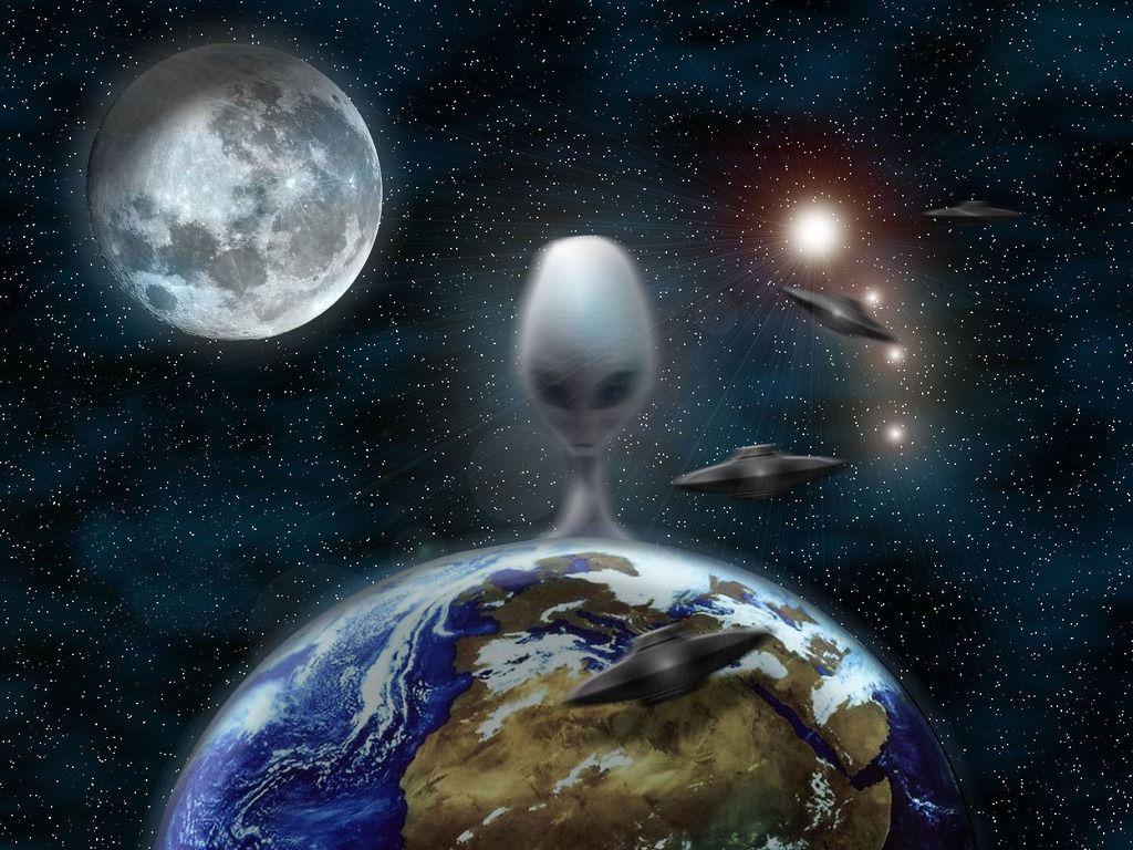 1024x768 Alien Ufo Wallpaper