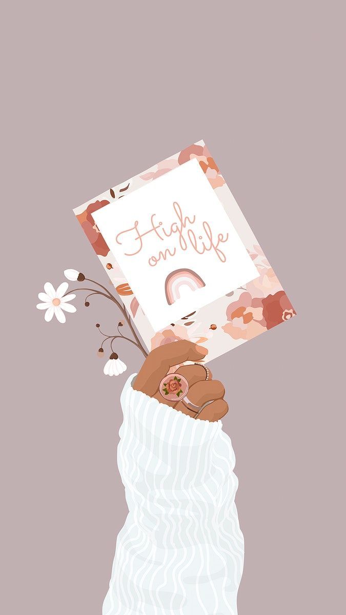 675x1200 Feminine Instagram story template vector, motivational quote high on life with feminine illustr. Illustration, Cute wallpaper background, Coffee wallpaper iphone