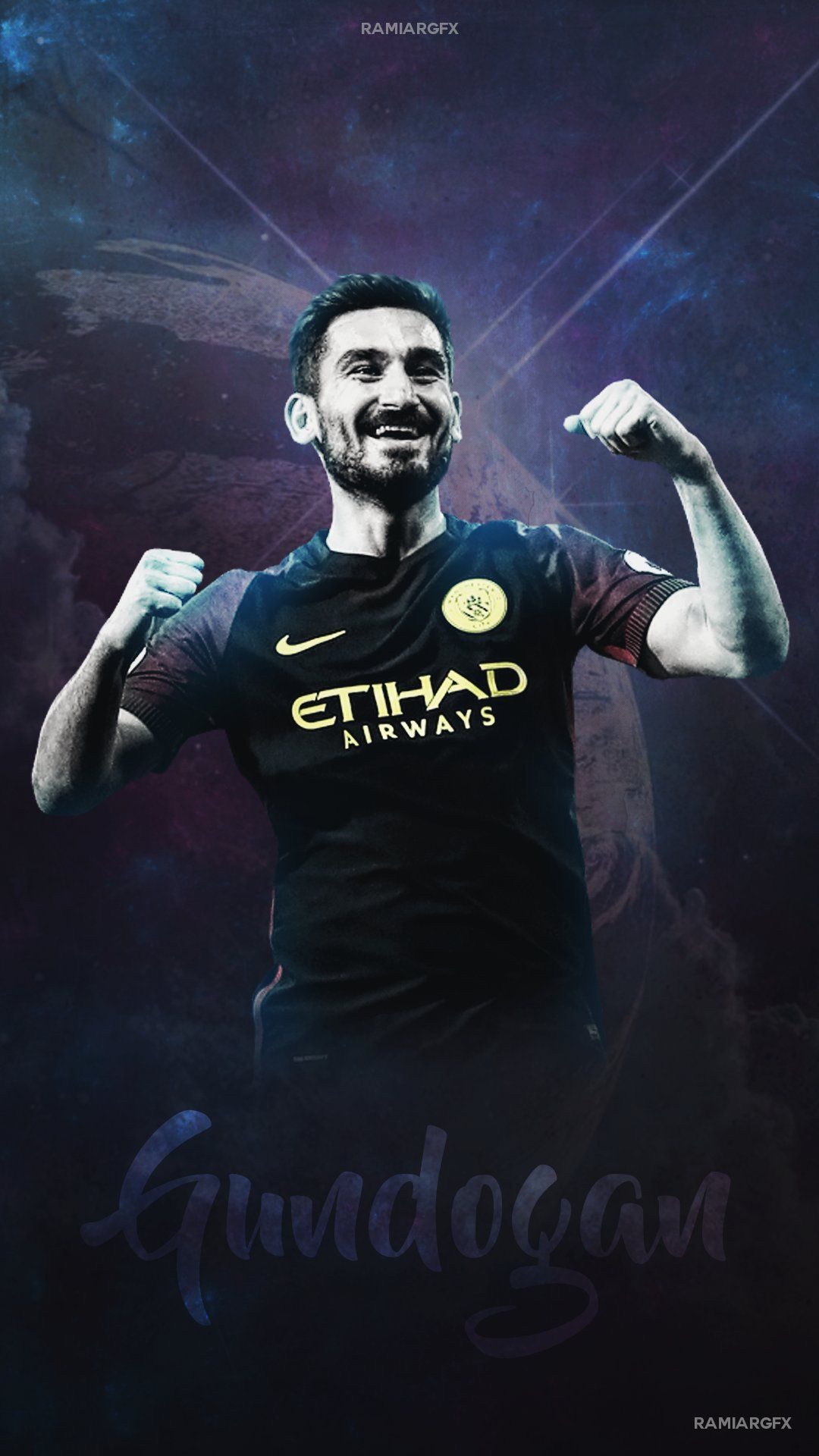 1080x1920 Ramiar X:ssä:. Lockscreen #Gundogan #ManchesterCity #ManCity #MCFC #Wallpaper #Design #GFX / X