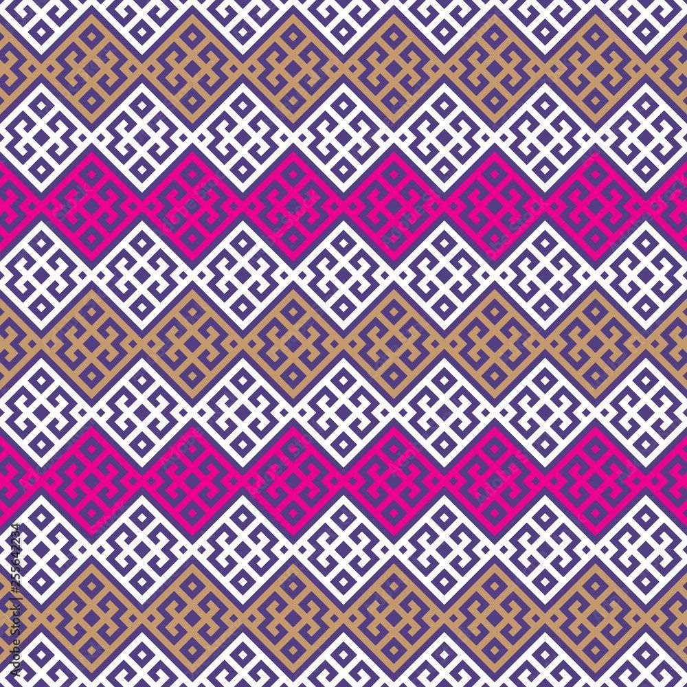 1000x1000 seamless geometric pattern with songket motif Stock Vector