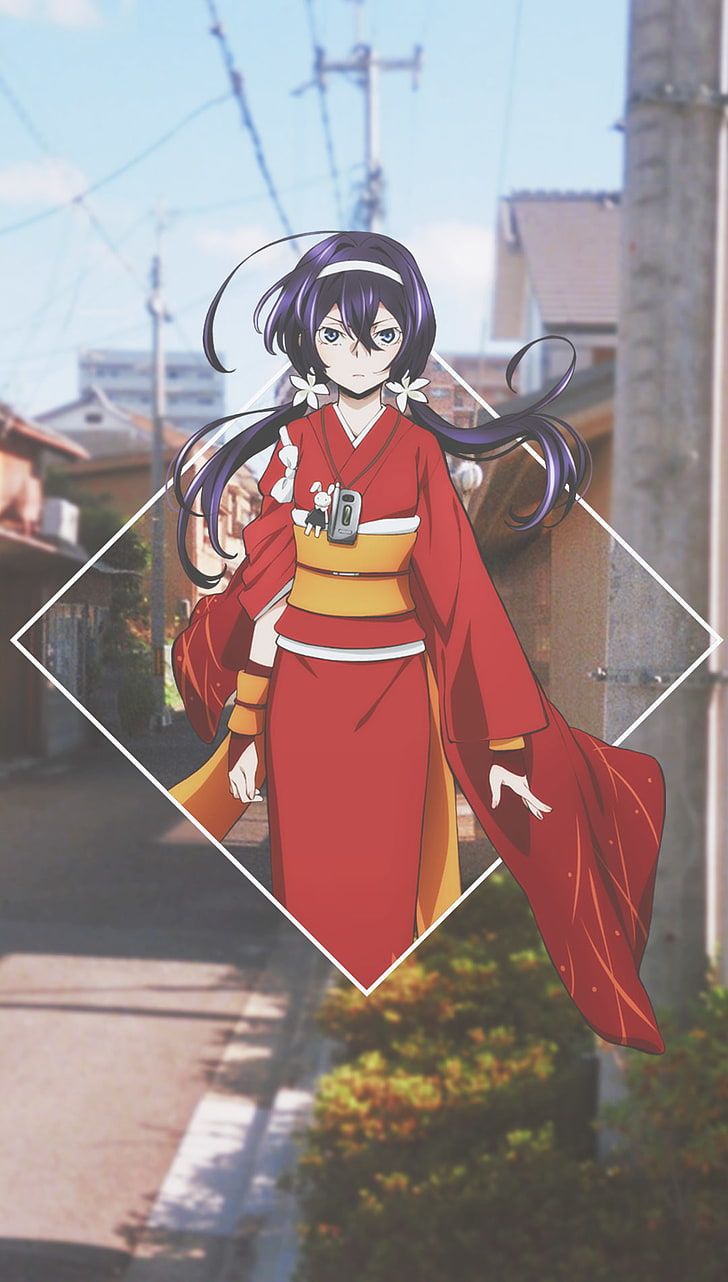 728x1282 HD Wallpaper: Anime, Anime Girls, Picture In Picture, Bungou Stray Dogs, Day