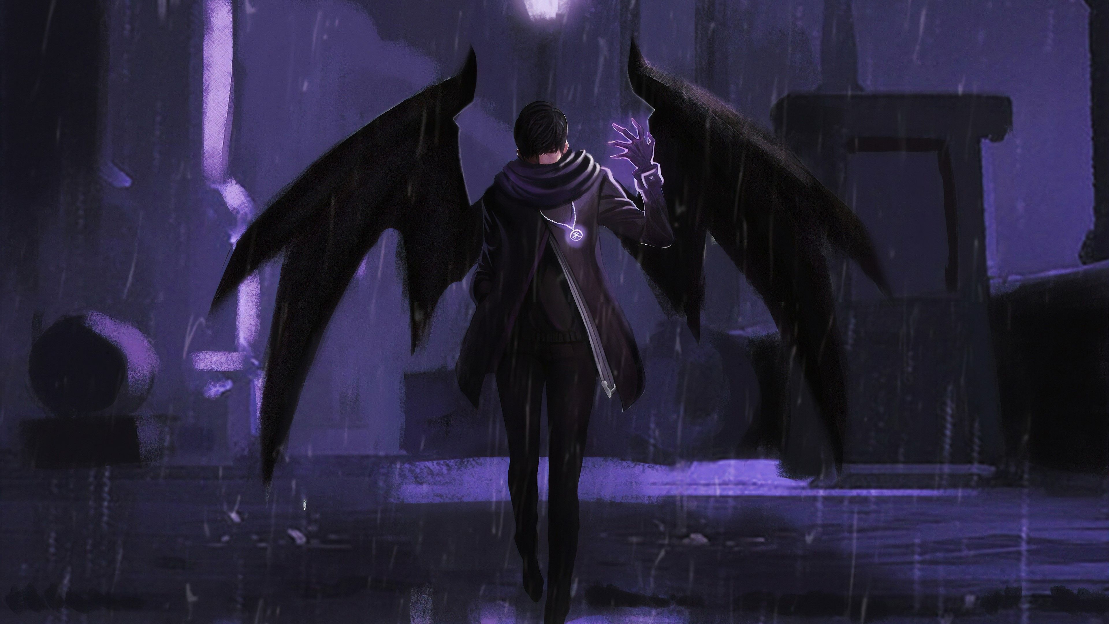 3840x2160 Wallpaper / demon, wings, artist, artwork, digital art, hd, 4k, artstation free download