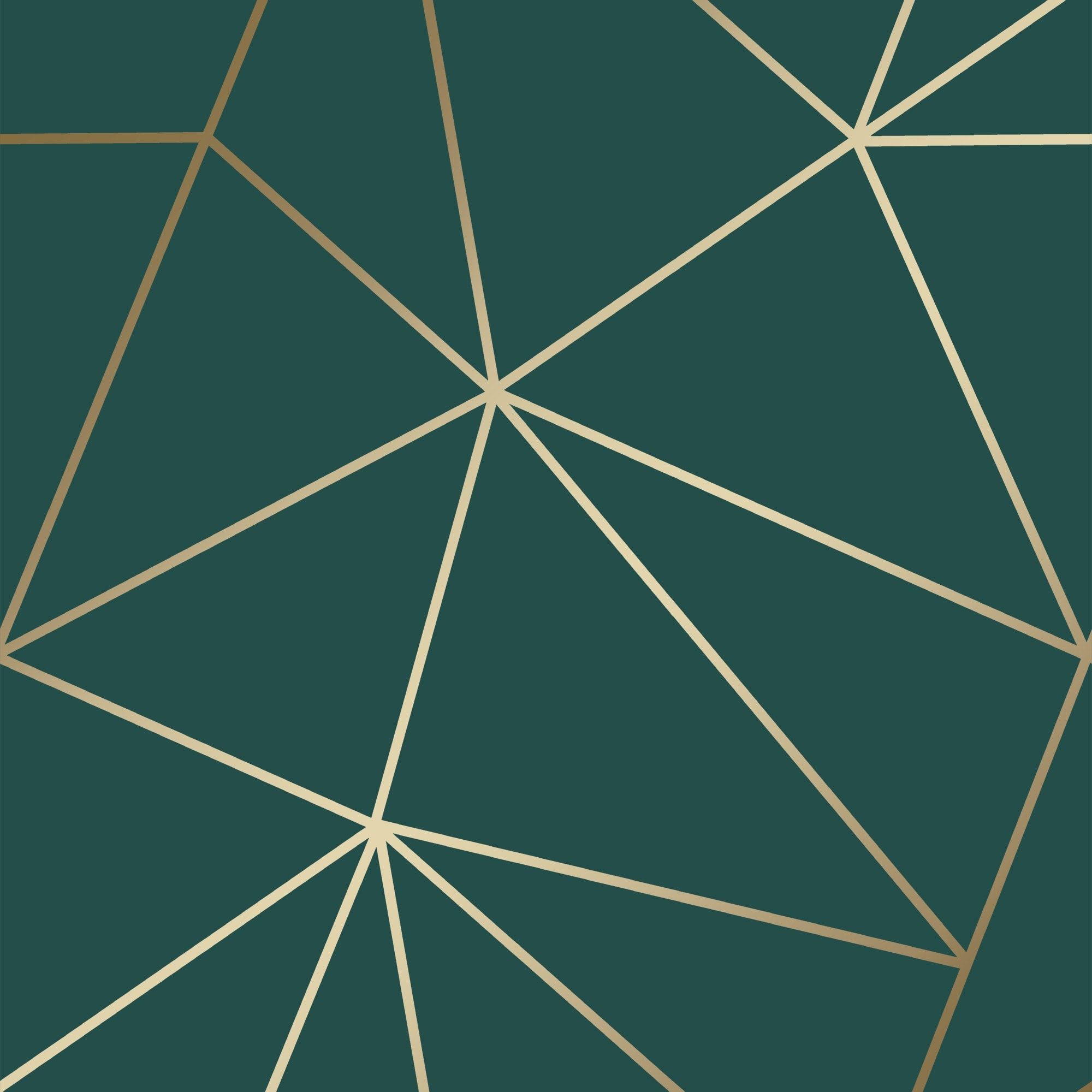 2000x2000 Zara Shimmer Metallic Geometric Wallpaper Emerald Gold. I Love Wallpaper