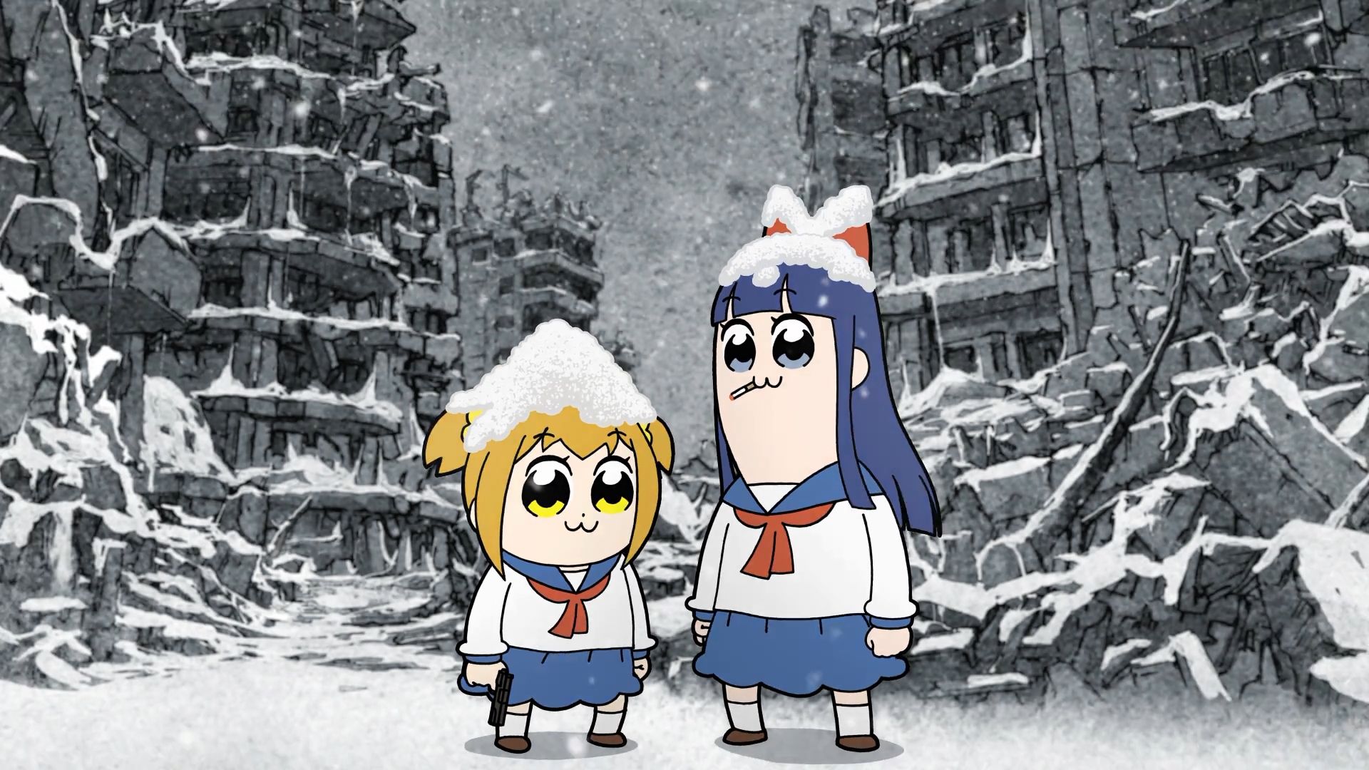 Cute Anime Girl Pipimi Pop Team Epic 4K Wallpaper iPhone HD Phone