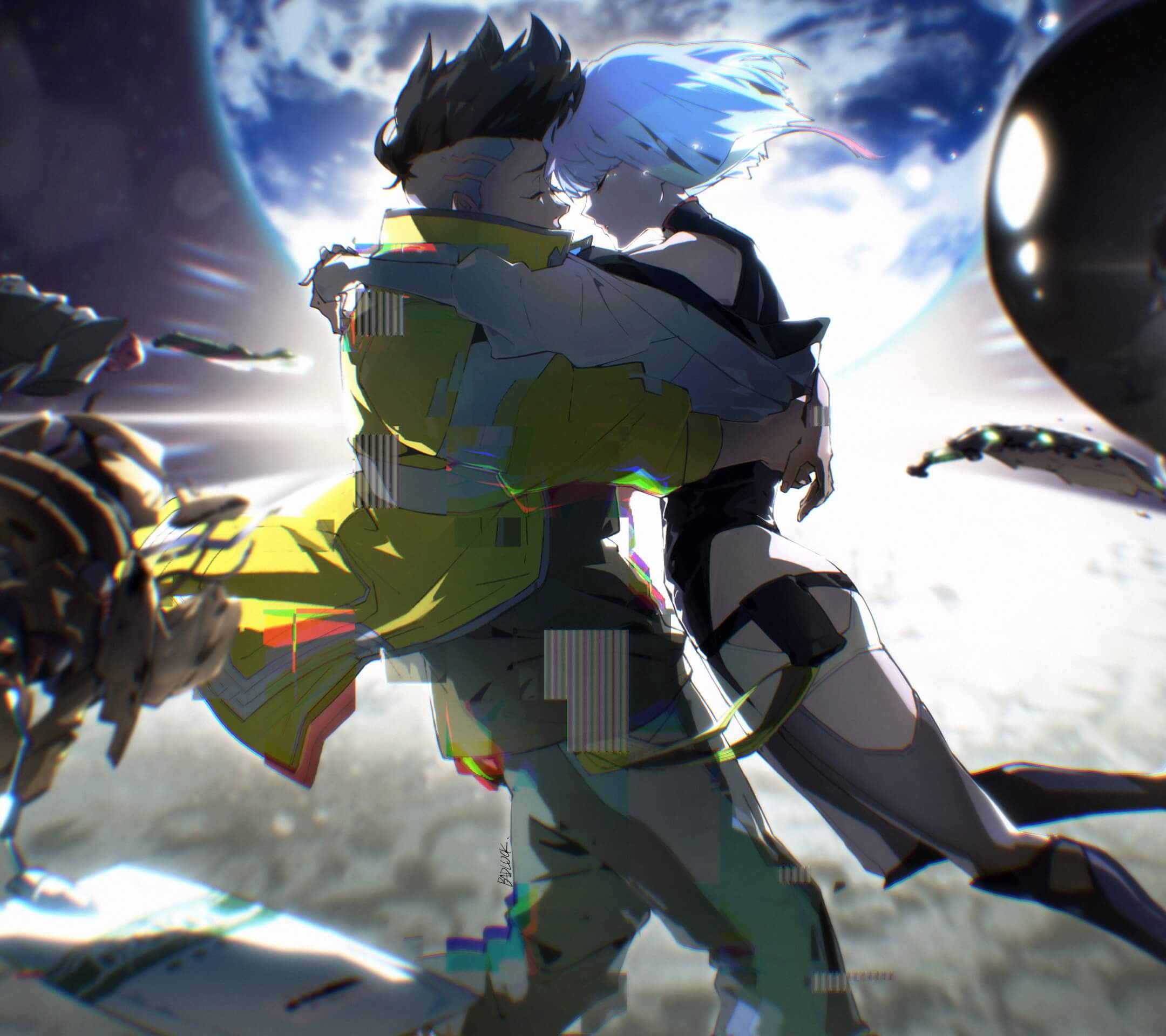 2160x1920 Cyberpunk Edgerunners David Martinez Lucyna Kushinada.Android wallpaper 2160×1920