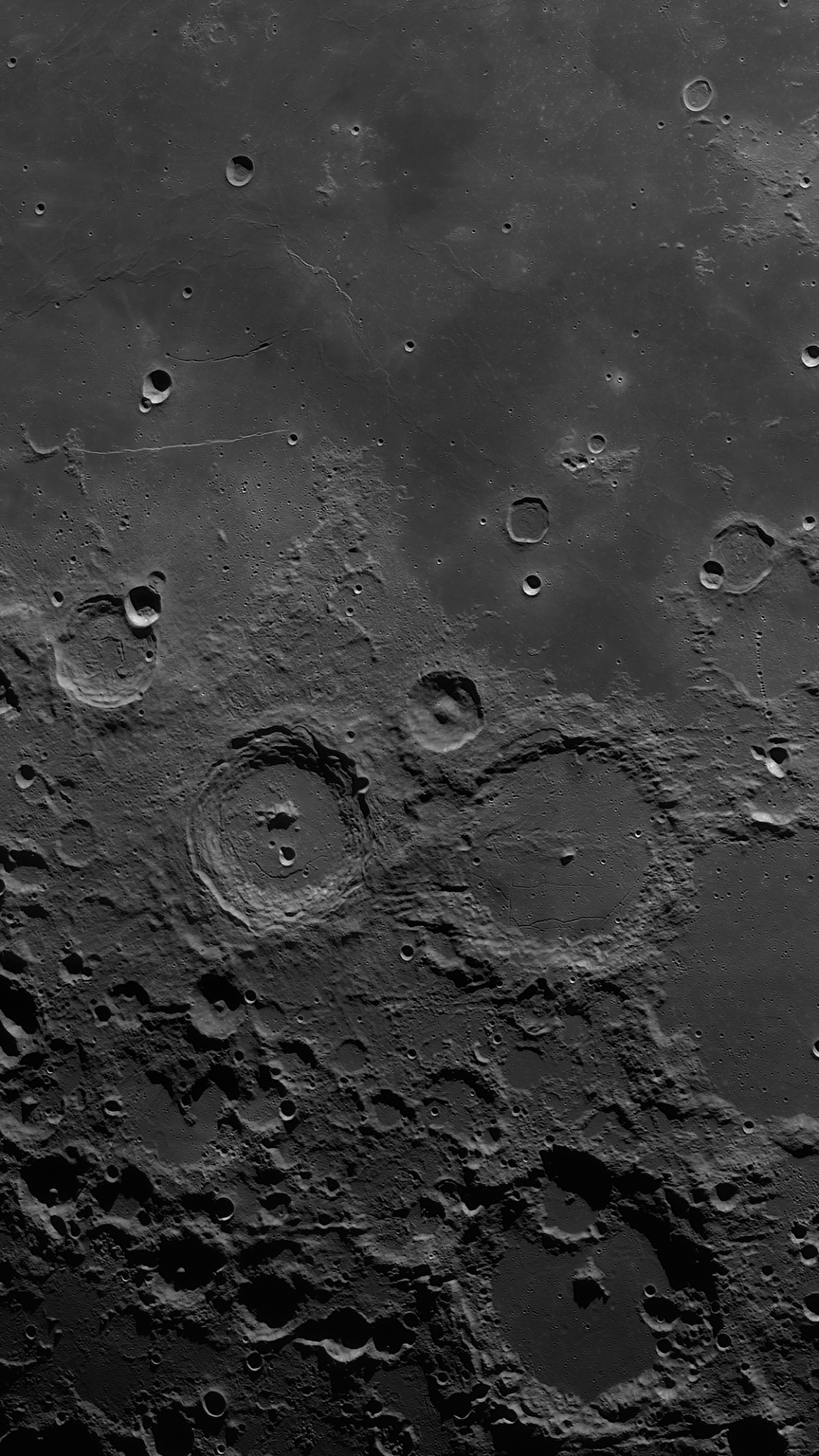 1080x1920 Wallpaper Moon, Water, Space, Grey, Black and White, Background Free Image