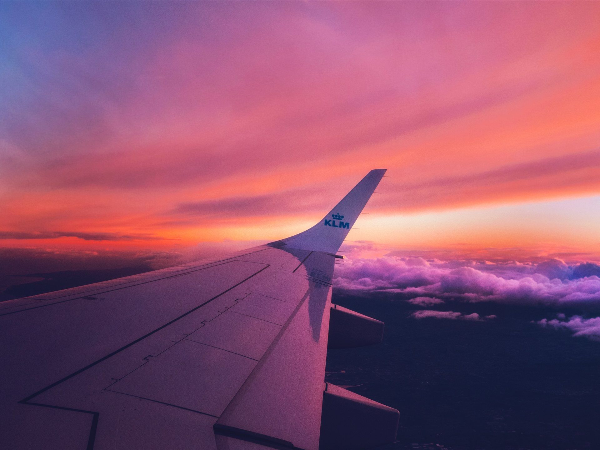 1920x1440 Wallpaper Aircraft wing, sunset, clouds 3840x2160 UHD 4K Picture, Image