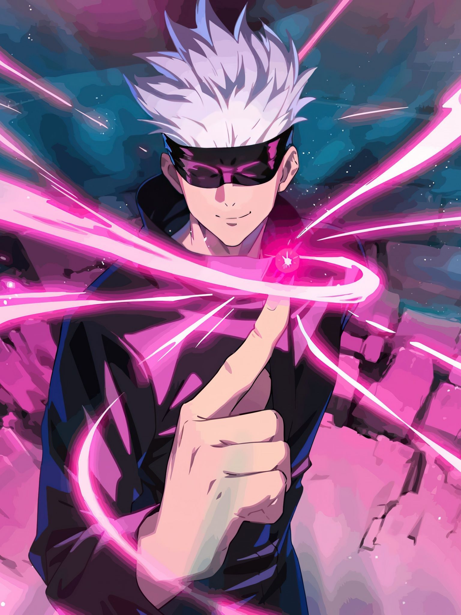 1536x2048 Satoru Gojo Wallpaper 4K, Jujutsu Kaisen, Manga series