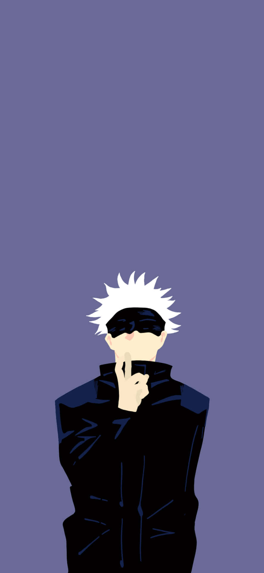 886x1920 Download Gojo Satoru Minimal Anime Wallpaper