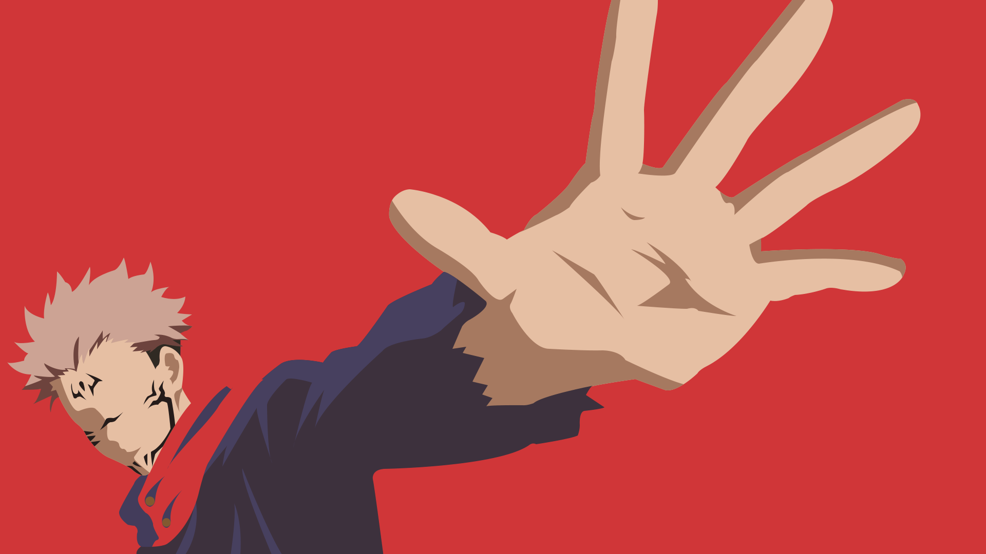 1920x1080 Sukuna from Jujutsu Kaisen Minimalist Wallpaper for Desktop