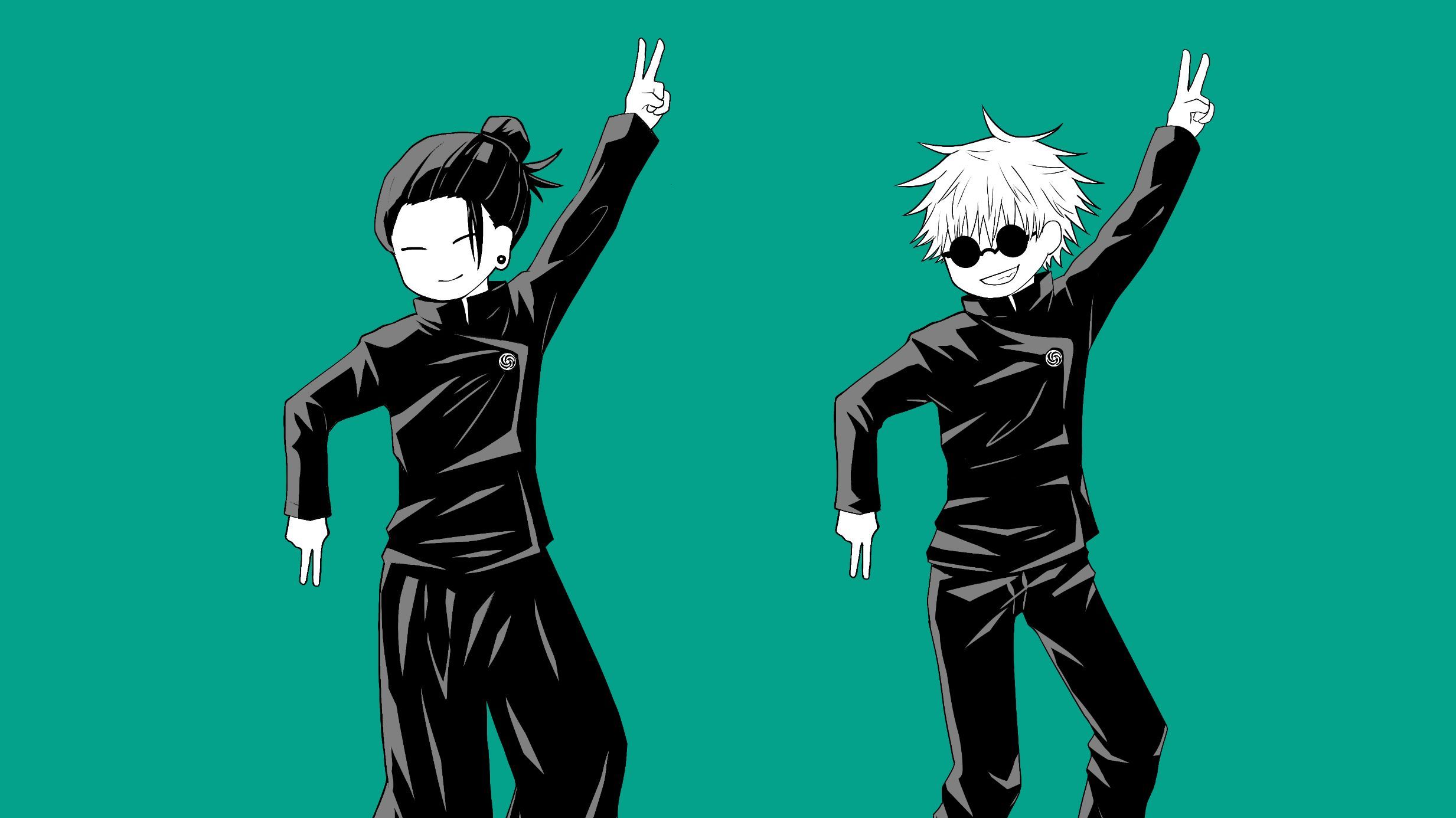 2466x1386 Satoru Gojo HD, Satoru Gojo, Suguru Geto, Glasses, School Uniform Gallery HD Wallpaper
