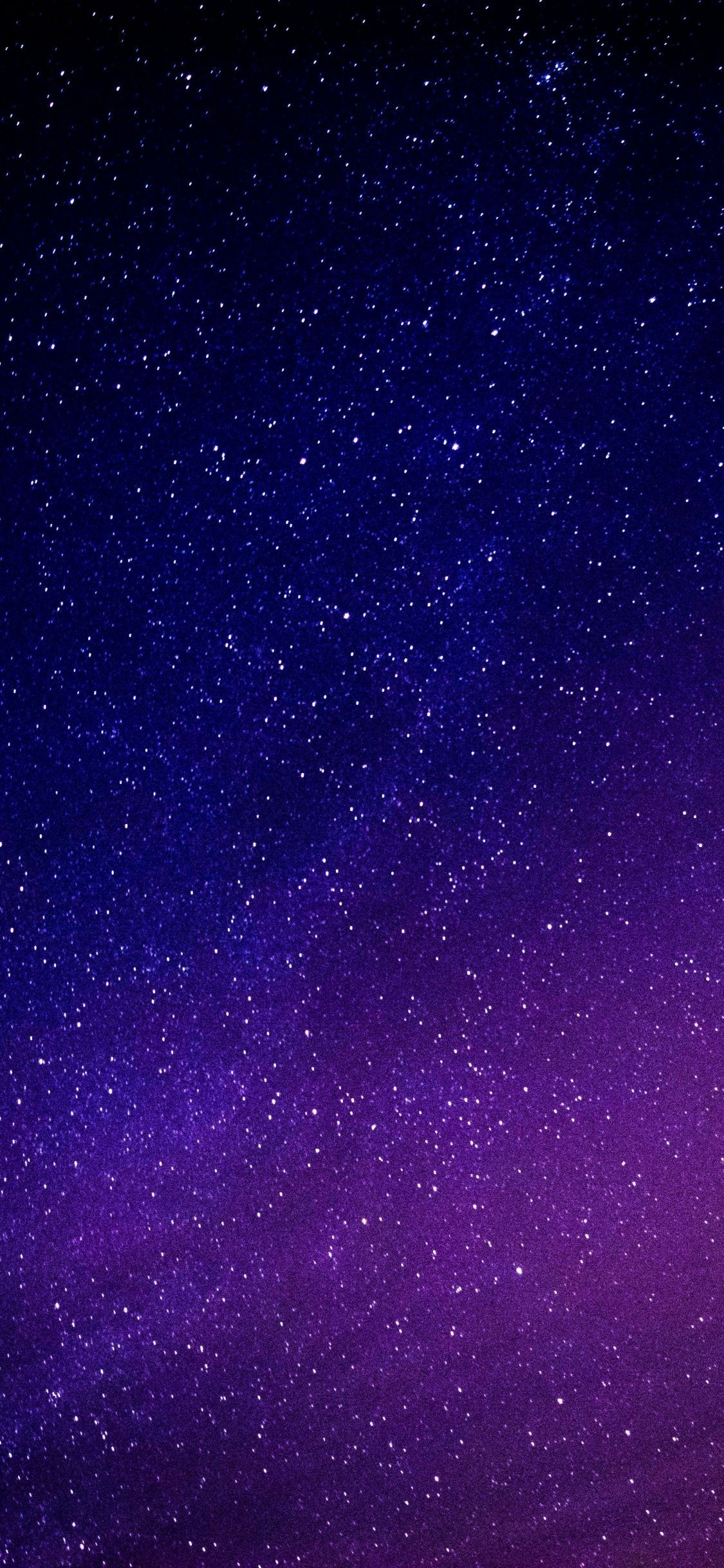 1125x2436 Starry sky Wallpaper 4K, Purple sky, Astronomical, Stars