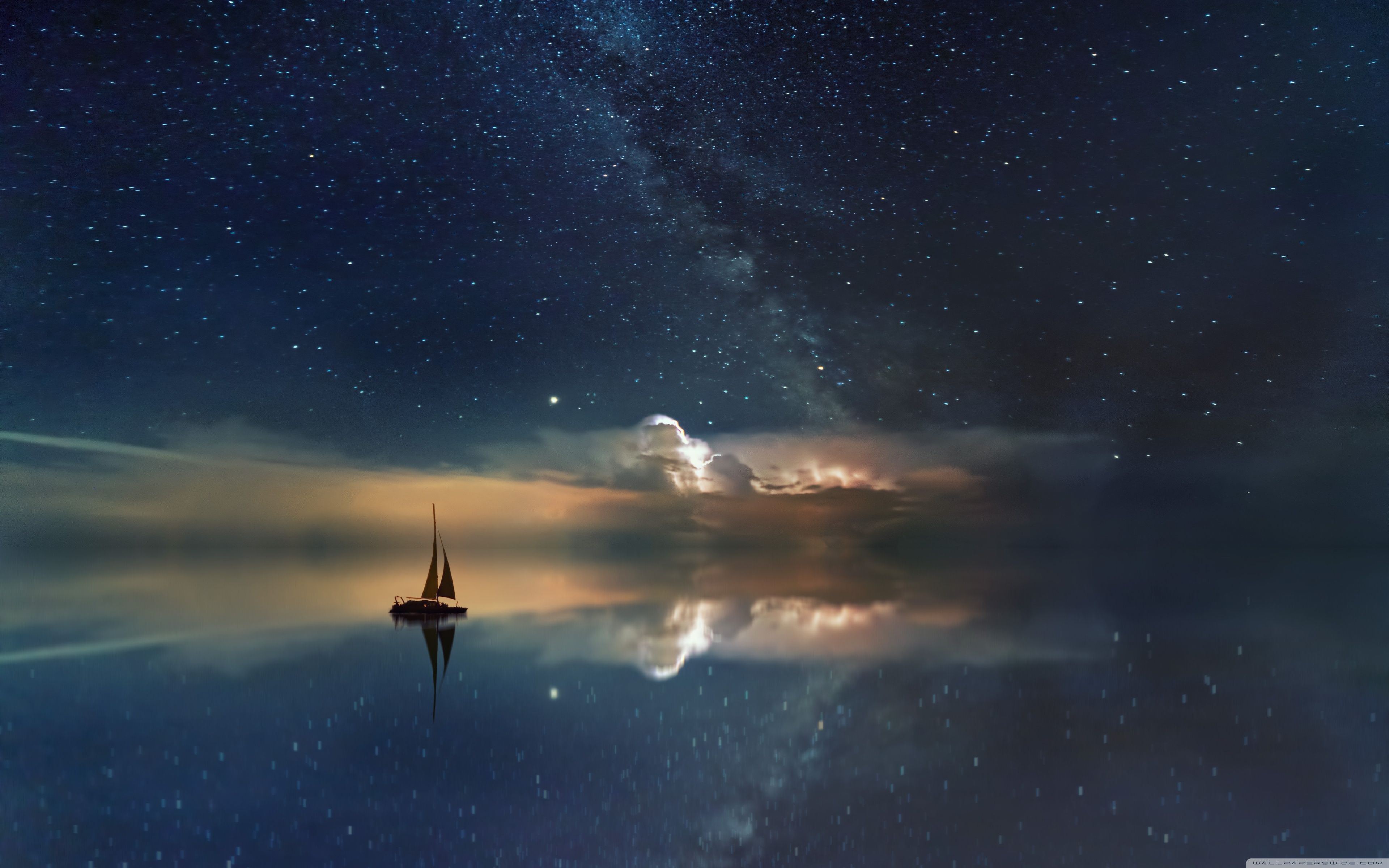 3840x2400 Astrophotography Ocean Night Stars Sky Ultra HD Desktop Background Wallpaper for 4K UHD TV : Widescreen & UltraWide Desktop & Laptop : Tablet