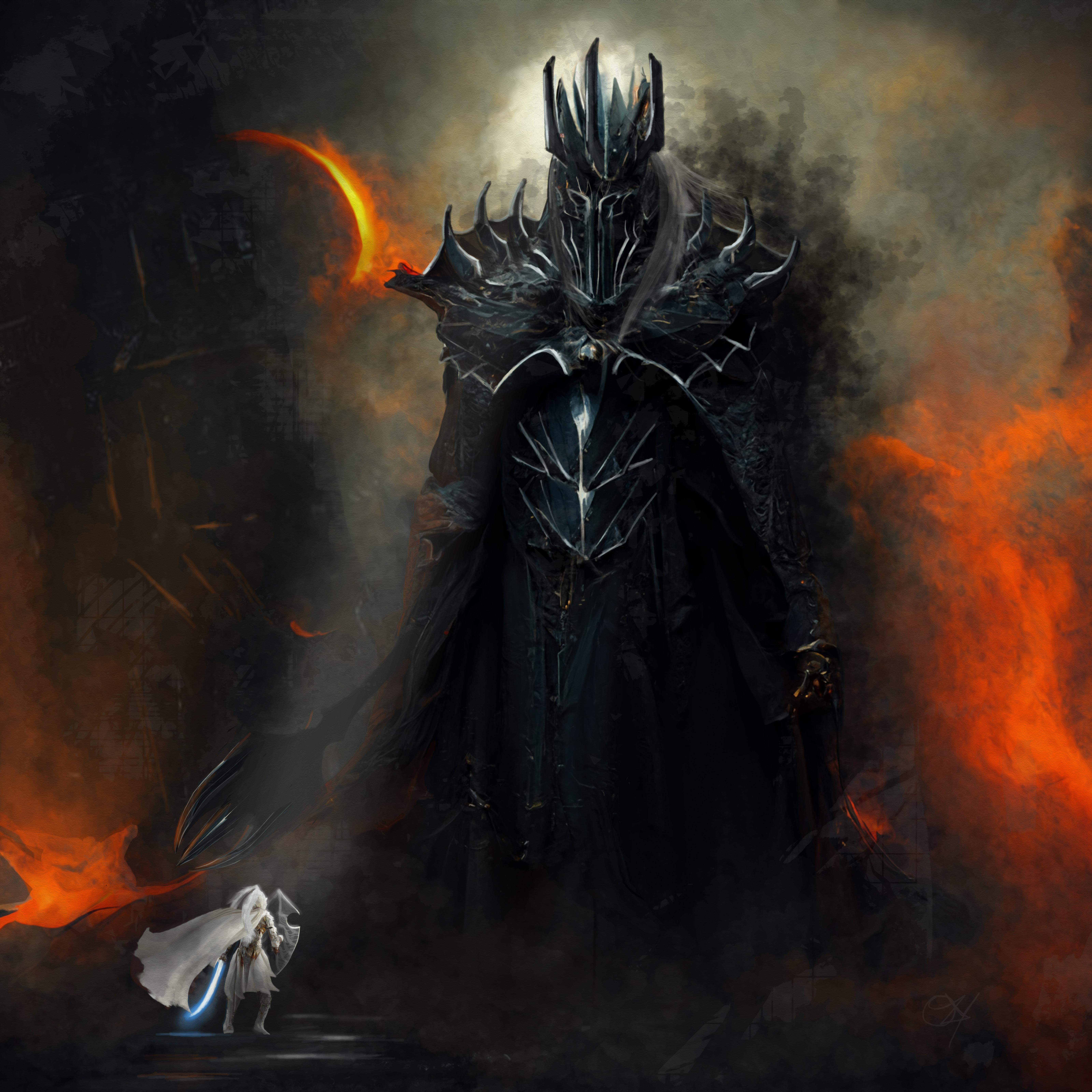 6400x6400 I Illustrated Morgoth And Fingolfin. I Was Expecting To See Them On Screenplay : Sadly, They Haven't Appeared Yet. I Hope We Can See Them On Flashback Moment ^^ : R LOTR_on_Prime