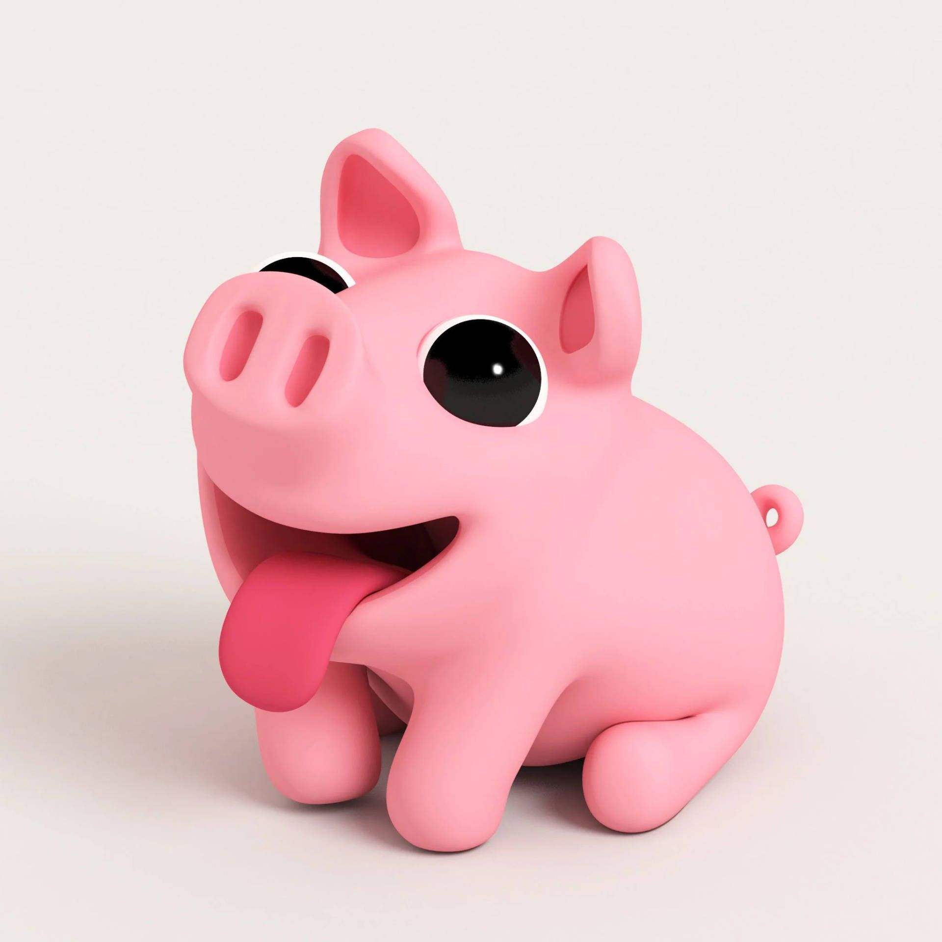 1920x1920 Cute Pig Wallpaper