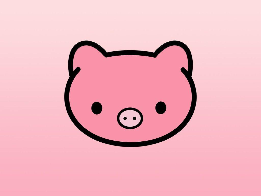 1024x768 Pink Piggy Wallpaper