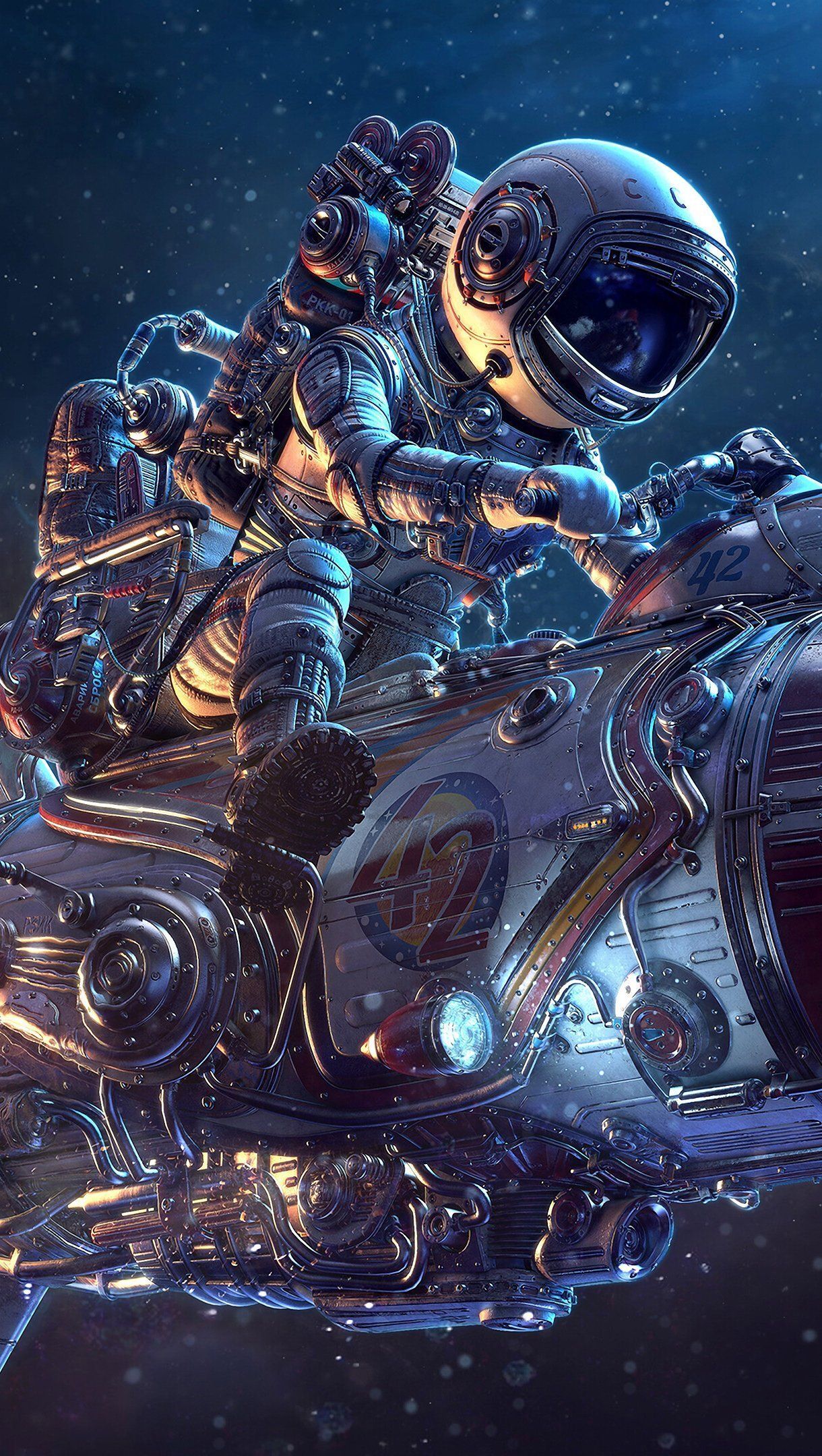 1220x2160 Astronaut in spaceship Wallpaper 4k Ultra HD
