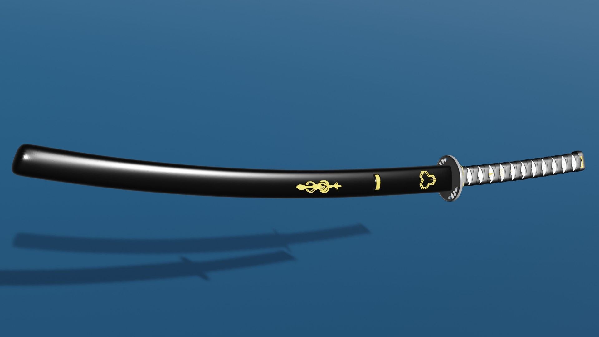 1920x1080 STL file Katana Hattori Hanzo (Beatrix Kiddo)・3D printable model to download・Cults