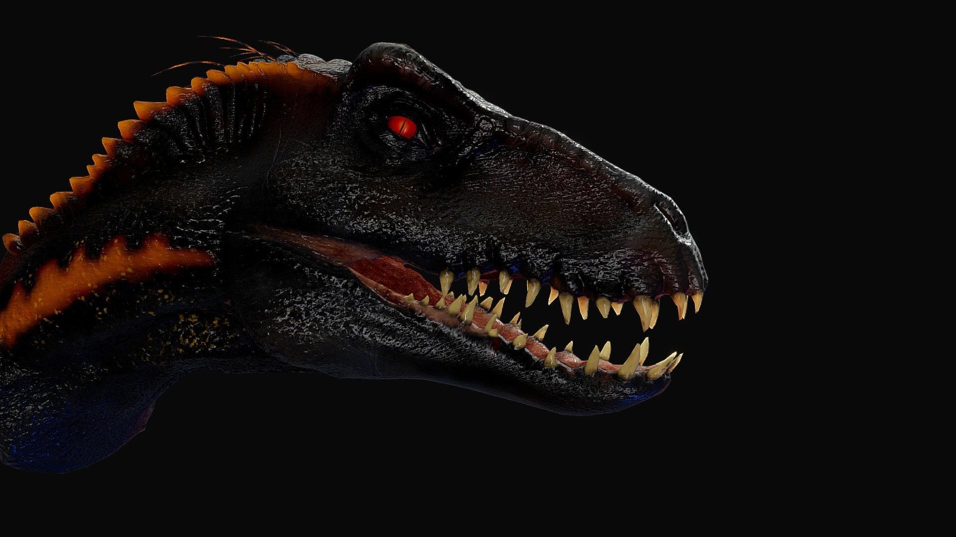 1920x1080 Indoraptor Head sculpt [Animated] Free 3D model by BlueMesh [c5f623f]