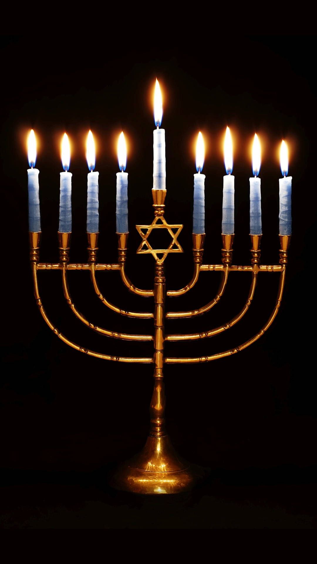 1080x1920 Download Hanukkah Menorah Portrait Wallpaper