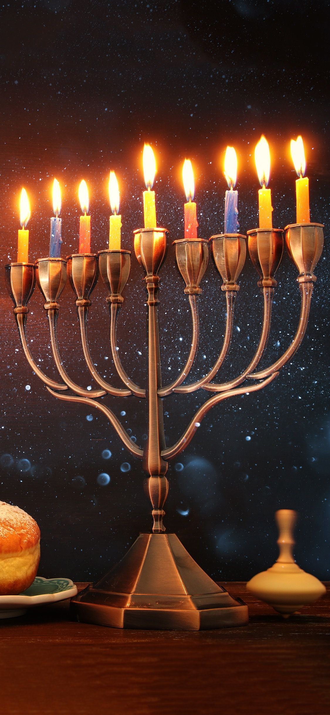 1125x2436 Hanukkah. Happy hanukkah, Candles wallpaper, Hanukkah art