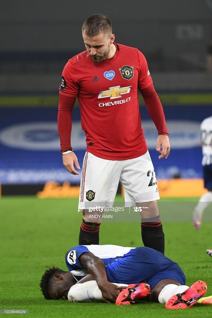 736x1104 Manchester United's English defender Luke Shaw looks down at. Manchester united football club, England national team, Manchester united