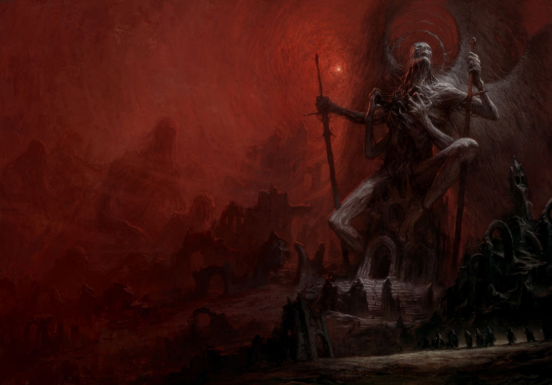 1920x1340 Wallpaper. Fantasy. photo. picture. Samael, Artem Demura, Gothic, fantasy art, Satanic