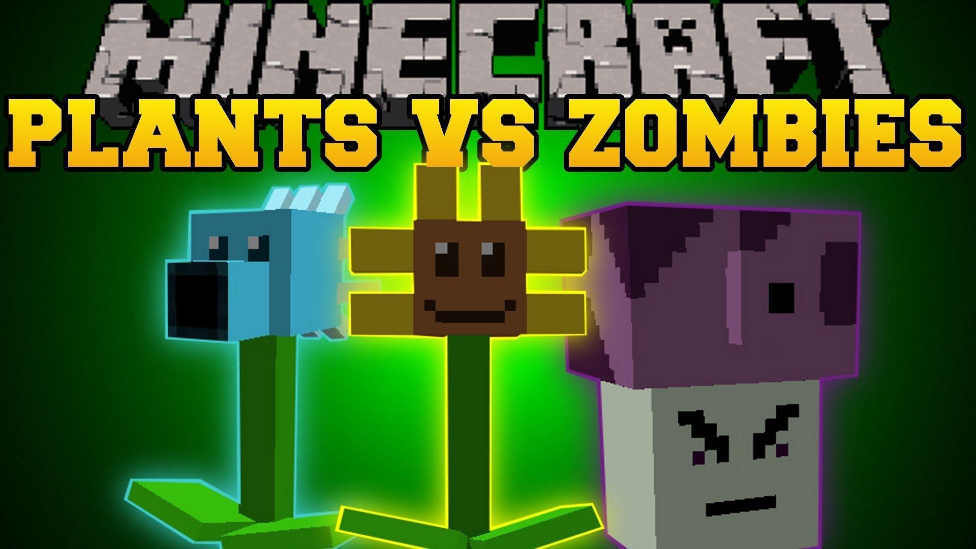 1920x1080 Minecraft : Plants Vs. Zombies Plants that battle against zombies