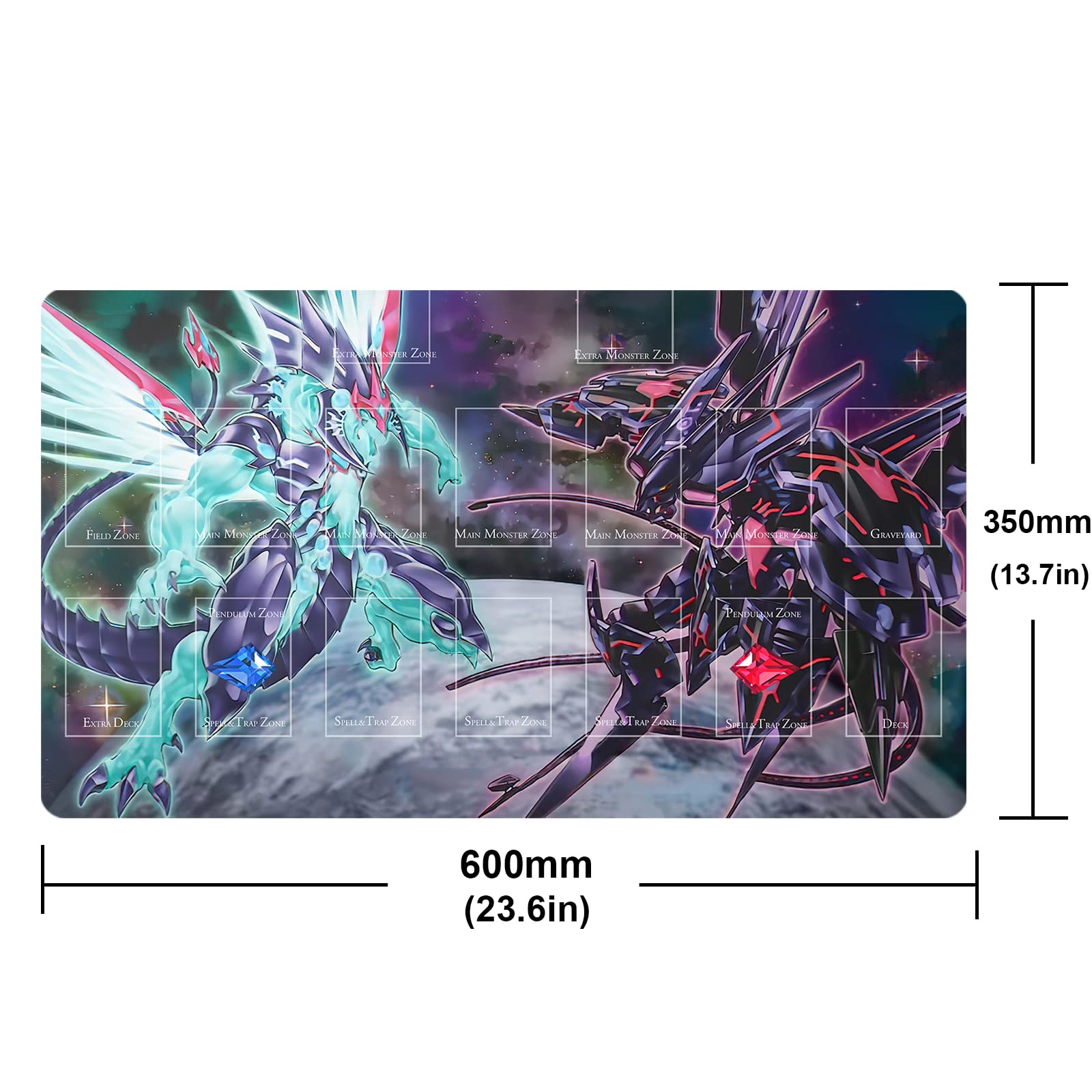 1600x1600 Amazon.com : Sabermaster Card Rubber Mat Duel Mat Gaming Competition Pad Mat Card Binder Deck 23.6x13.7in (Galaxy Eyes) : Office Products