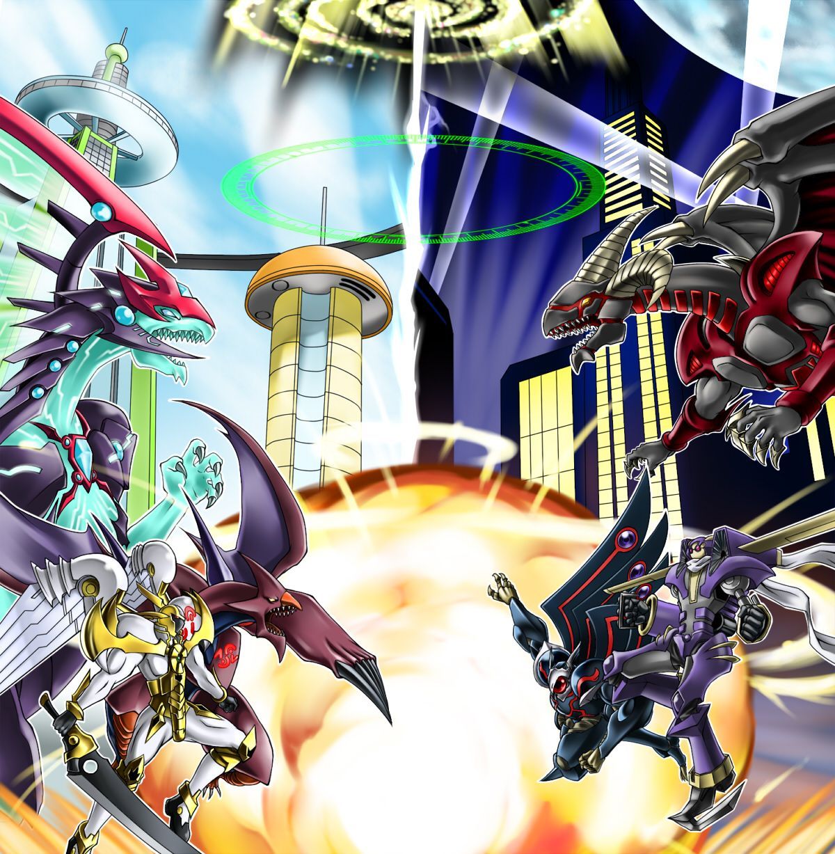 1200x1227 Red Dragon Archfiend, Number 39 Utopia, Junk Warrior, Galaxy Eyes Photon Dragon, Blackwing Armor Master, And 1 More (yu Gi Oh!) Drawn