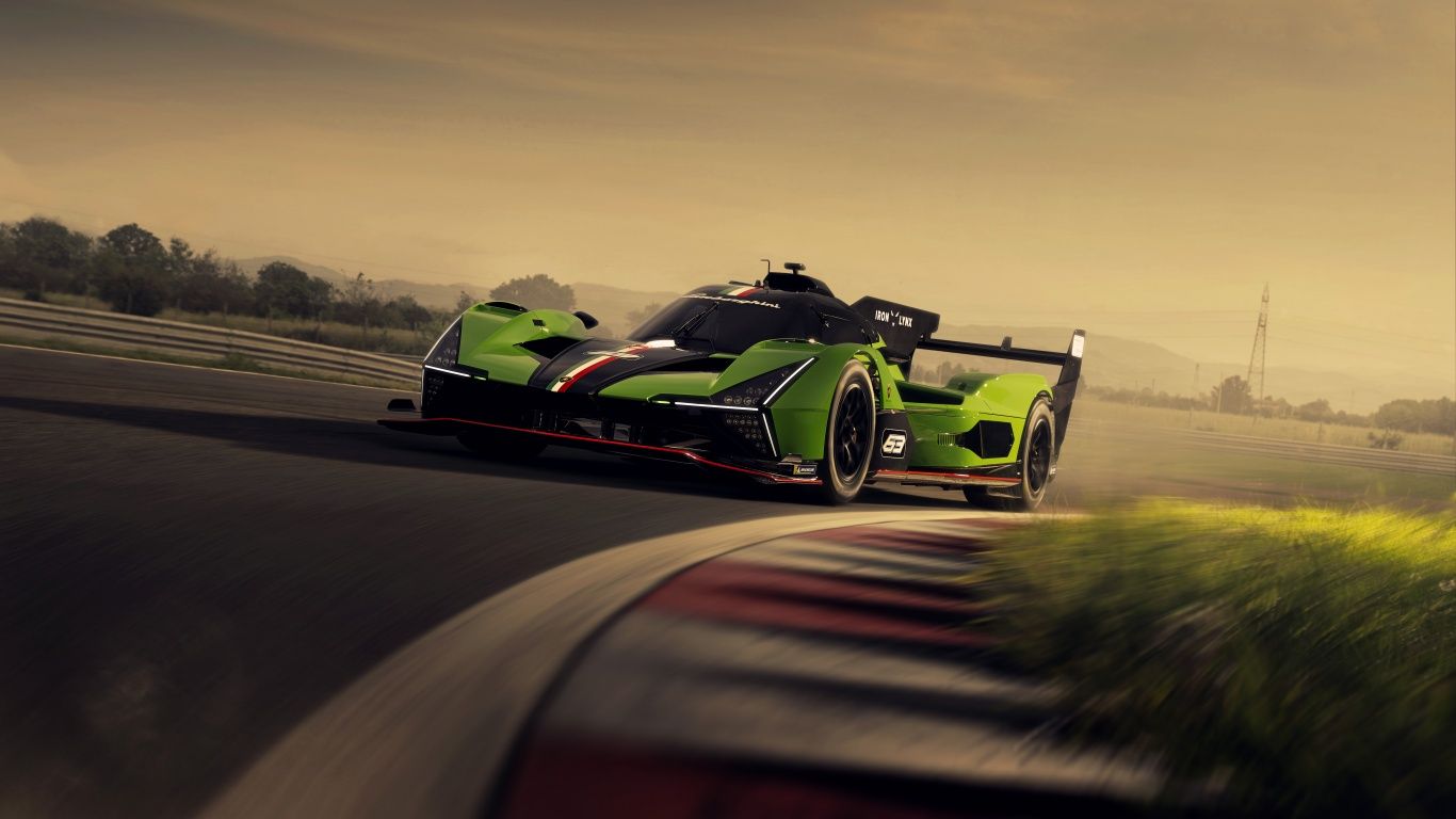 1366x768 Lamborghini SC63 Wallpaper 4K, Race track, 8K, Le Mans Hypercar