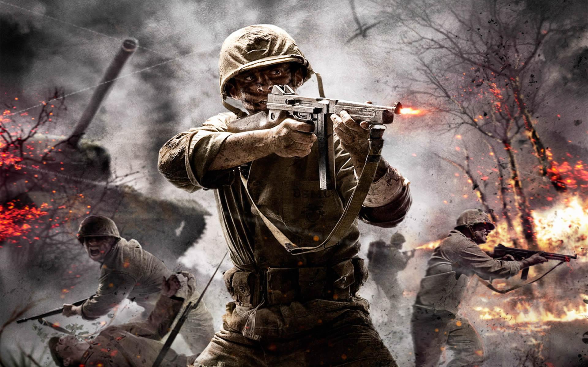 1920x1200 Misty Smokey Battle Of Duty World At War Wallpaper
