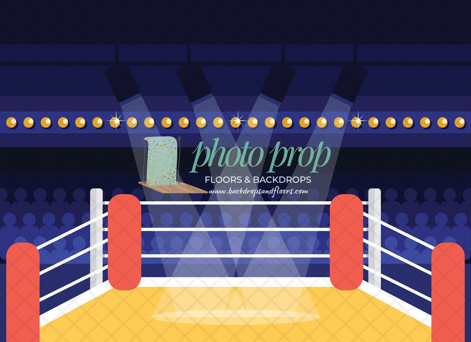 1600x1162 Wrestling Ring Photography Backdrop, Boxing, Mat, Wrestler, Impact, Mixed Martial Arts, MMA, Match, Light Heavy Feather Weight, Cake Smash