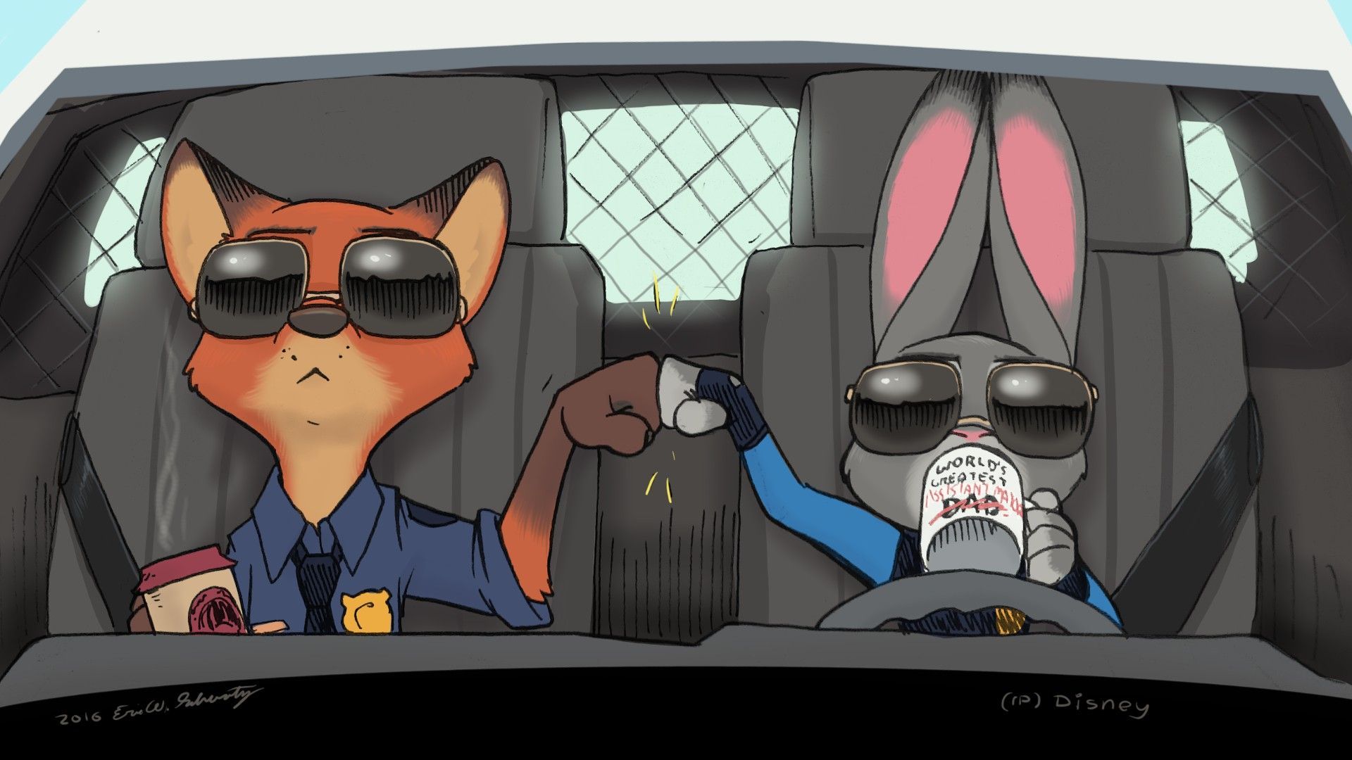 1920x1080 1920x1080 anthro nick wilde judy hopps furry zootopia shades wallpaper JPG 251 kB