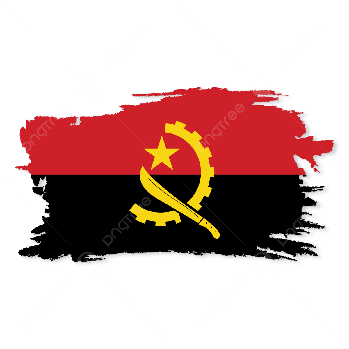 1200x1200 Angola Flag Transparent PNG Transparent Image Free Download