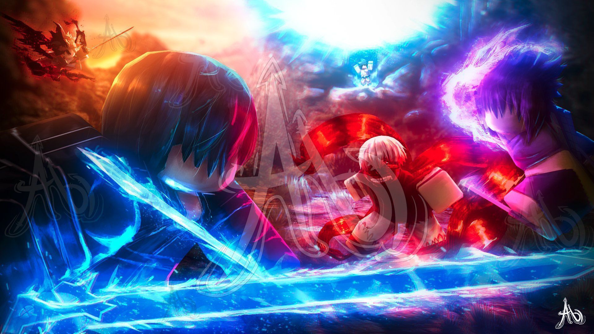 1920x1080 Abi On X: A Cross Anime GFX (ft. Kirito, Sasuke, Asta, And Every E Boy's PFP) [Commissioned By: This Took Me A While To Do And I Am Pretty Happy With It. Hope